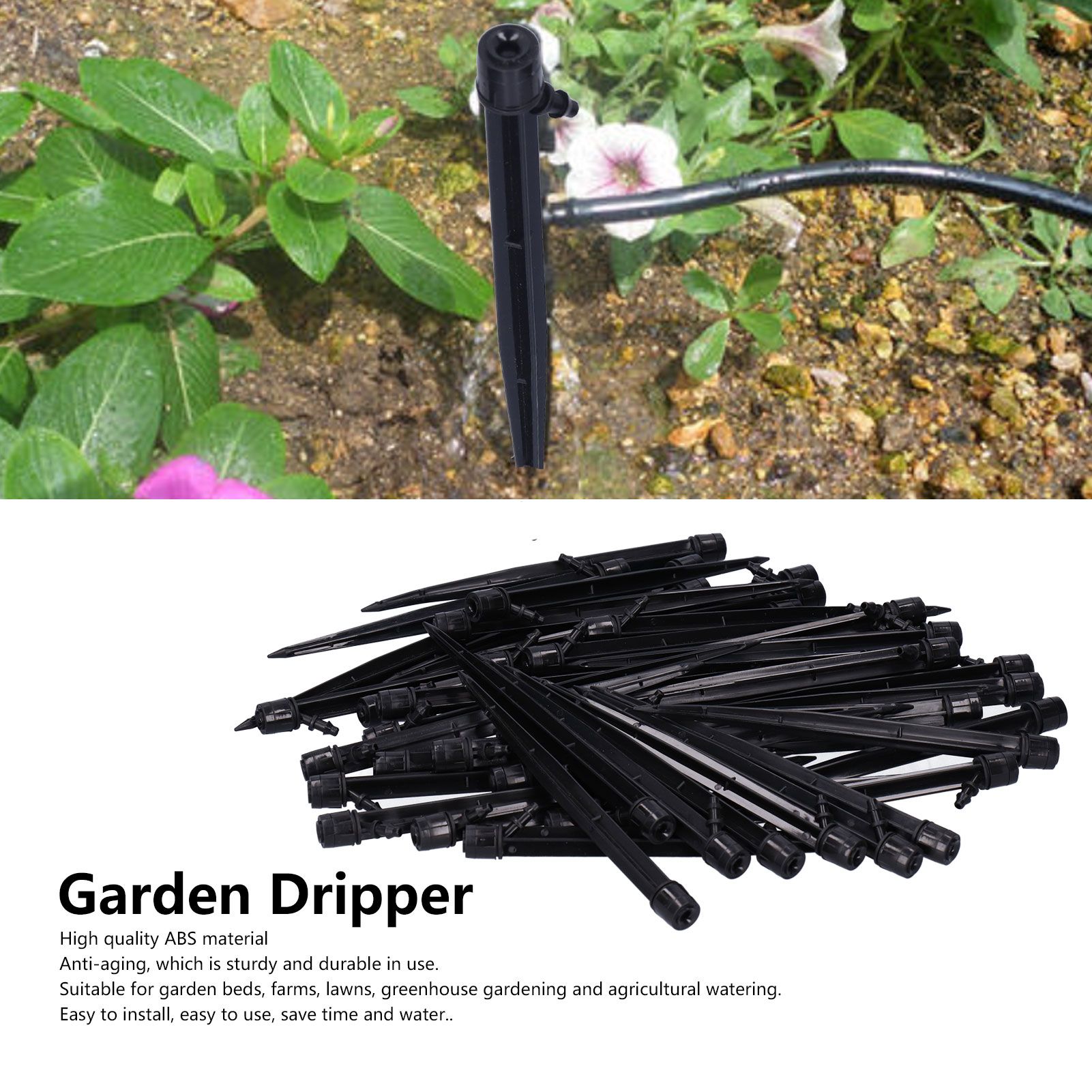 50PCS 1/4 Ground Insert Type Irrigation Dripper Drip Sprinkler for Garden view 14