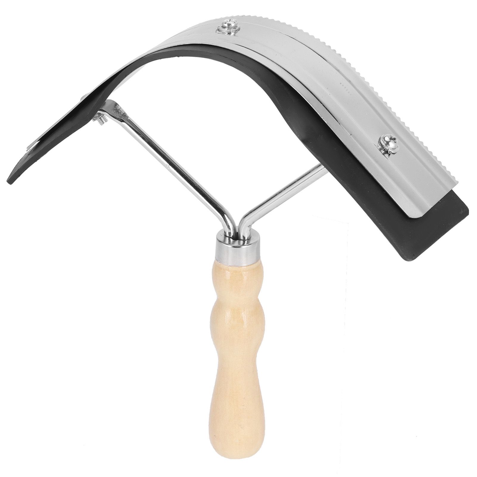 Horse Sweat Scraper with Wood Handle Non Slip Horse Cleaning Grooming Tool view 2