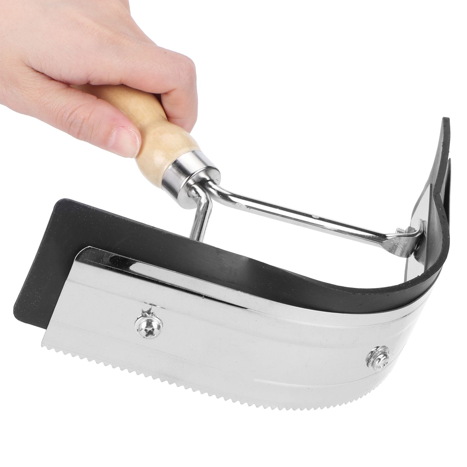 Horse Sweat Scraper with Wood Handle Non Slip Horse Cleaning Grooming Tool view 5