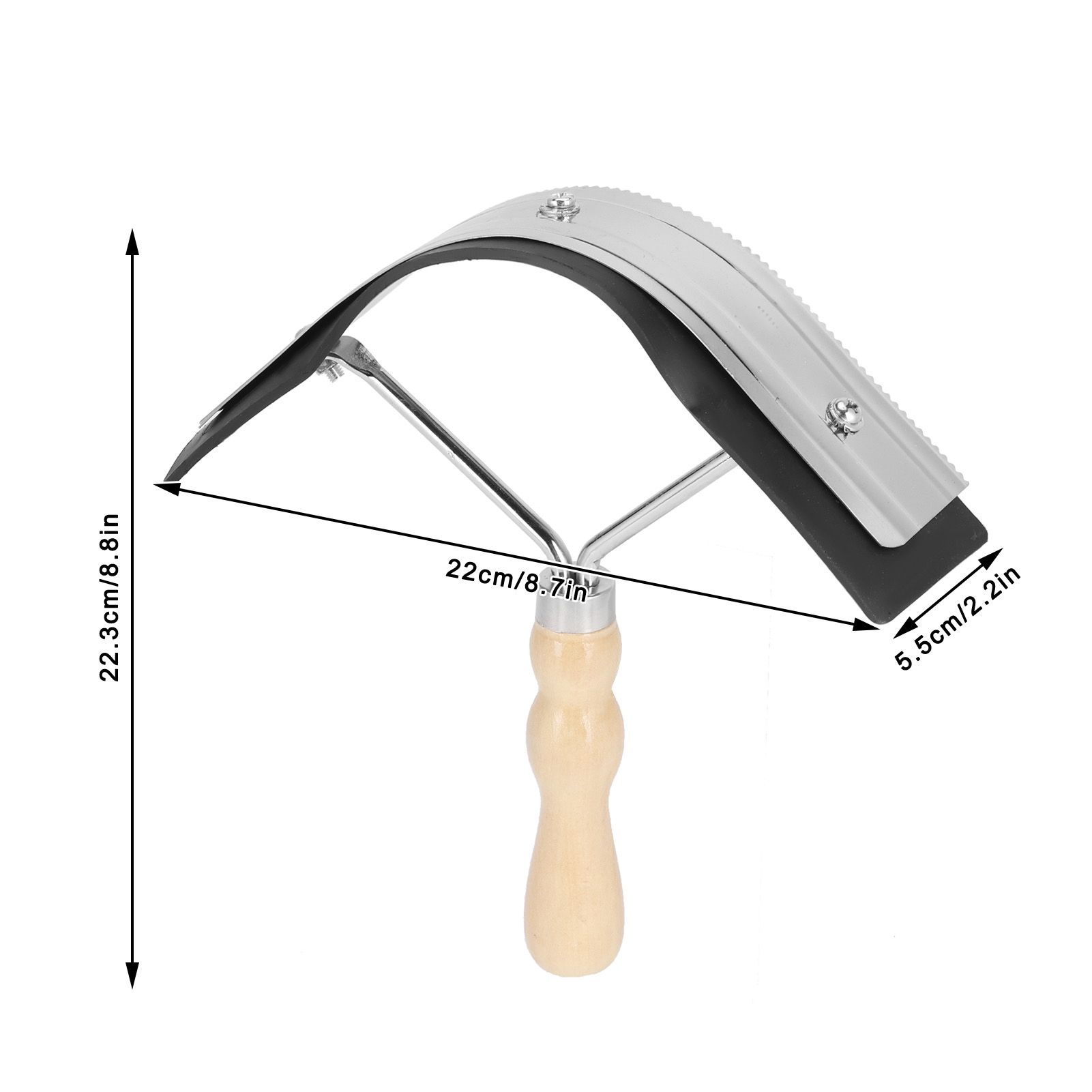 Horse Sweat Scraper with Wood Handle Non Slip Horse Cleaning Grooming Tool view 14