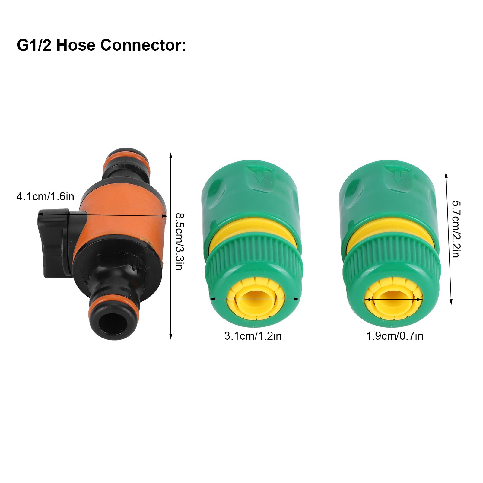 3PCS /Set American Type On/Off Ball Valve Garden Hose Quick Connectors Hose view 14