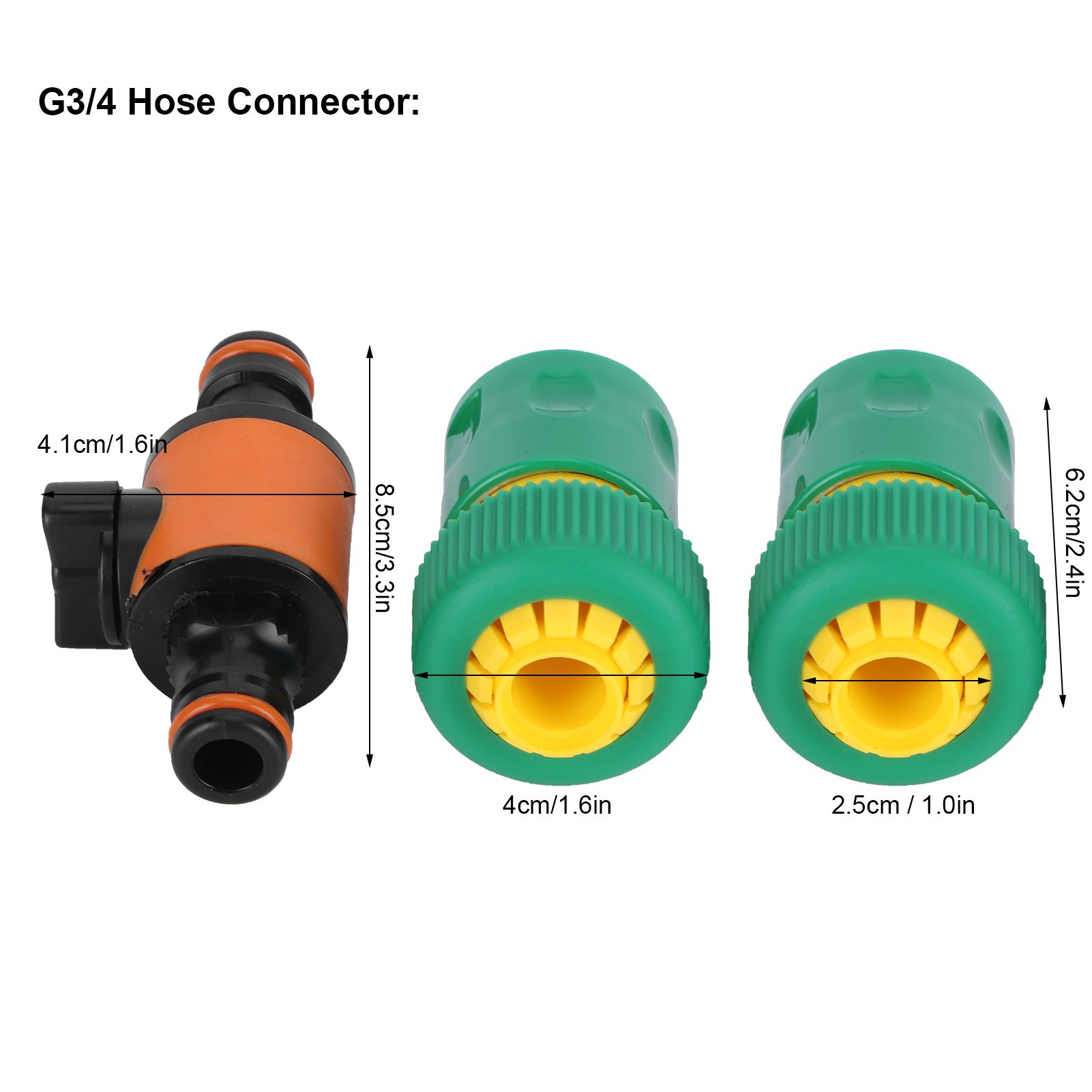 3PCS /Set American Type On/Off Ball Valve Garden Hose Quick Connectors Hose view 14