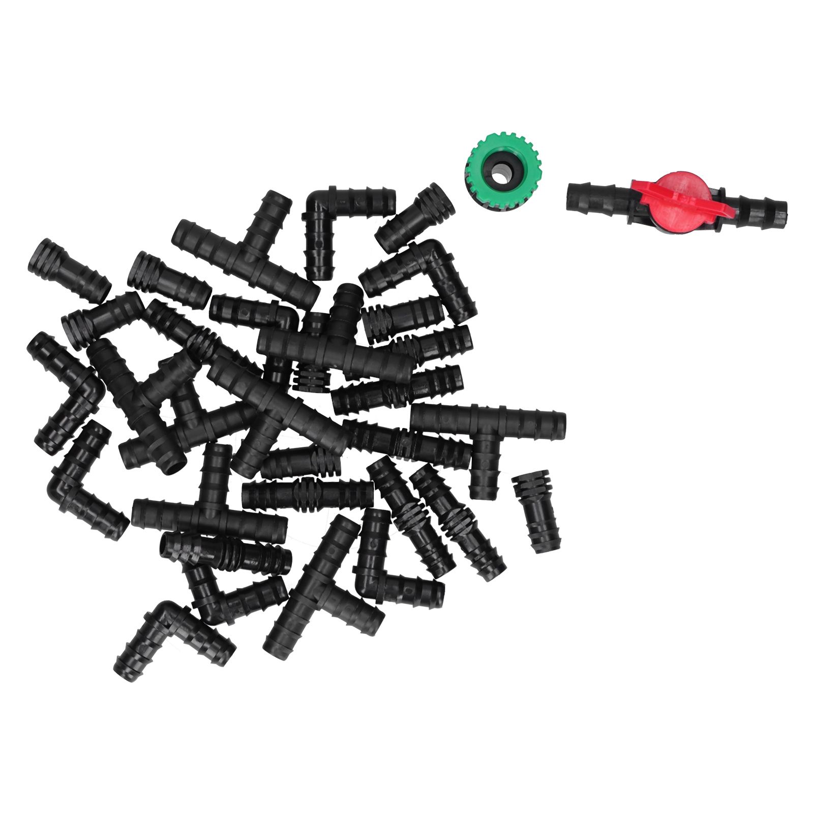 34Pcs/Set Drip Irrigation Kit G1/2 Faucet Adapter Tee Connector Spray Watering view 3