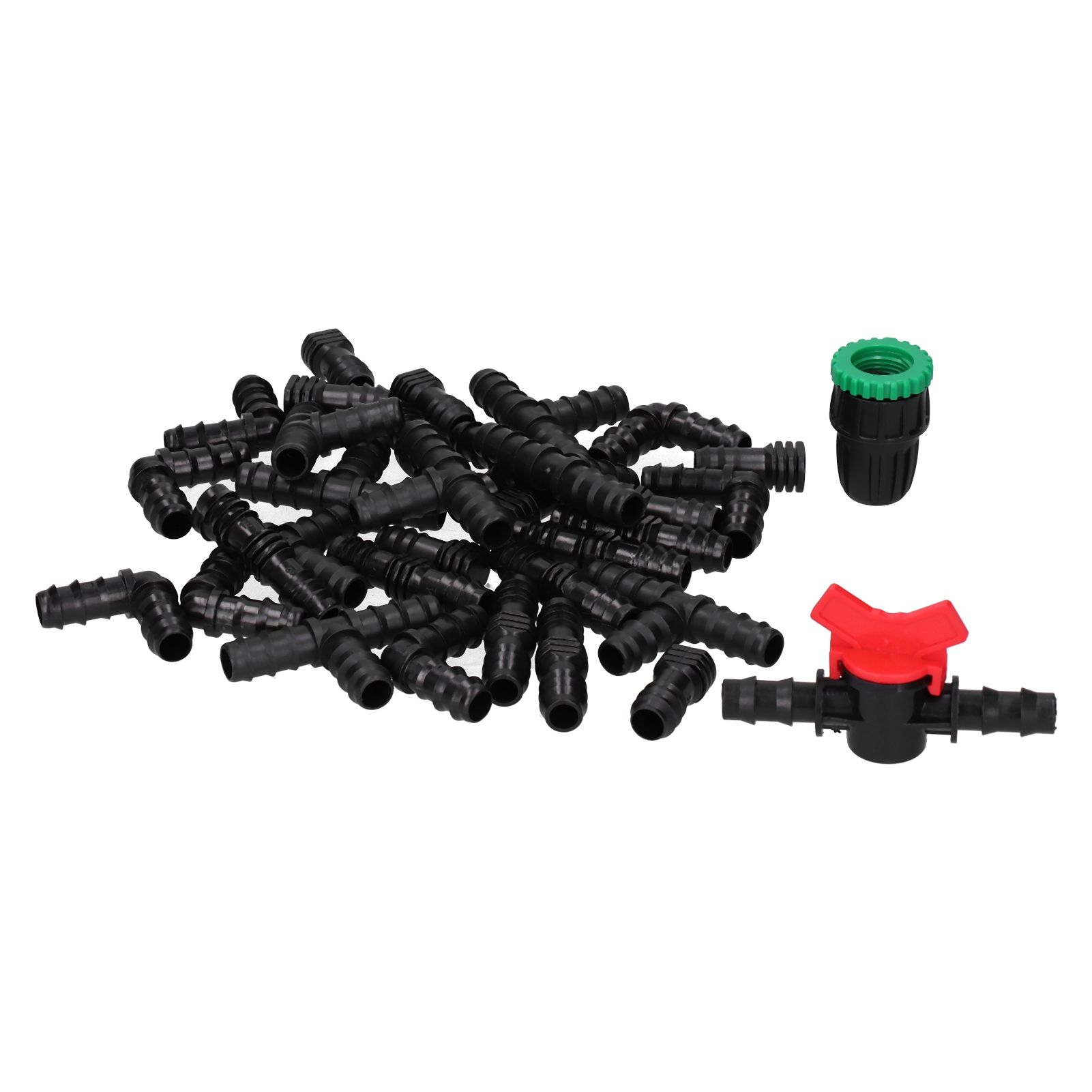 34Pcs/Set Drip Irrigation Kit G1/2 Faucet Adapter Tee Connector Spray Watering view 5