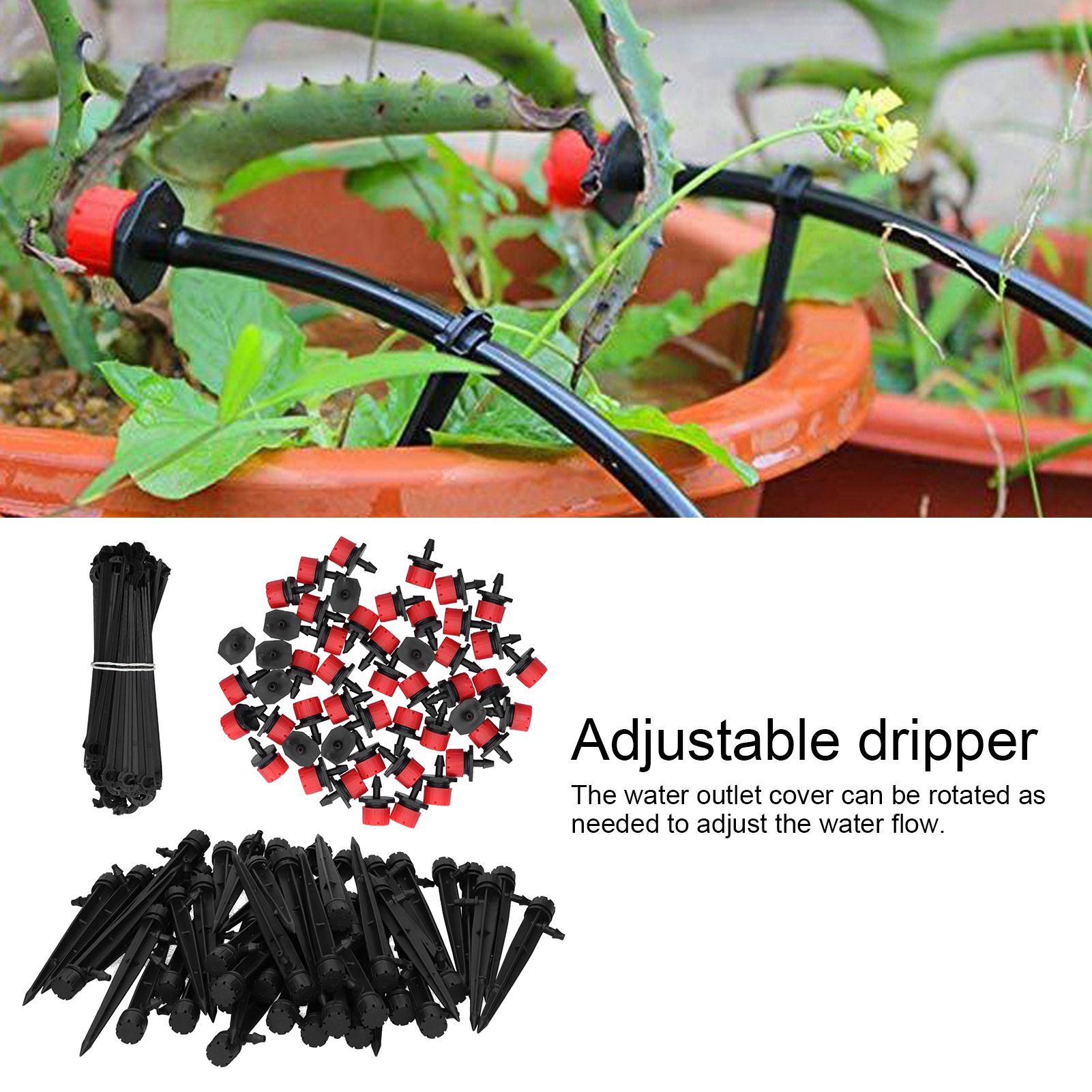150PCS/Set Drip Irrigation Kit Water Drippers Garden Watering Sprinklers view 15