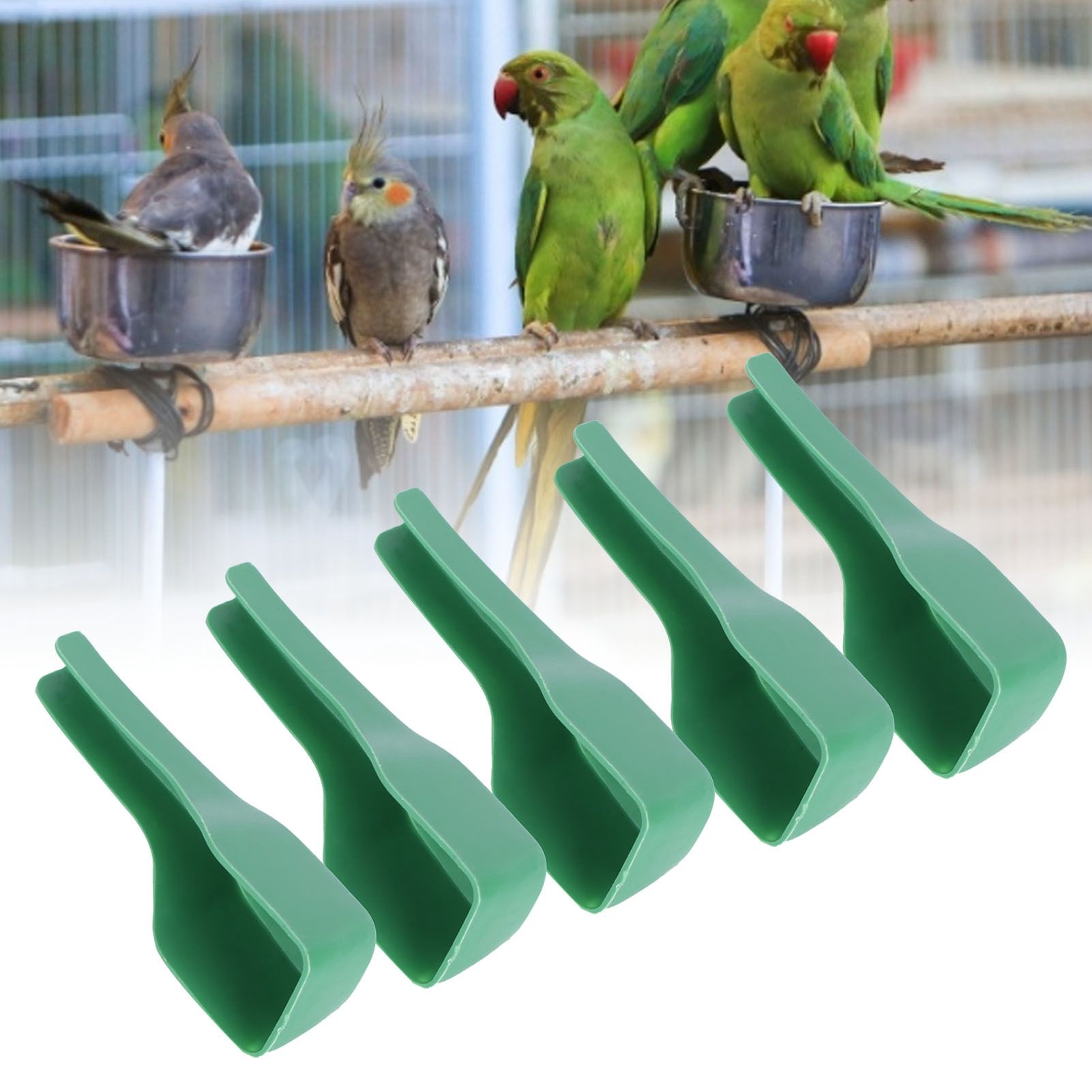 5Pcs Bird Feeding Spoon Plastic Food Shovel Birdcage Feeder Accessories Supplies view 10