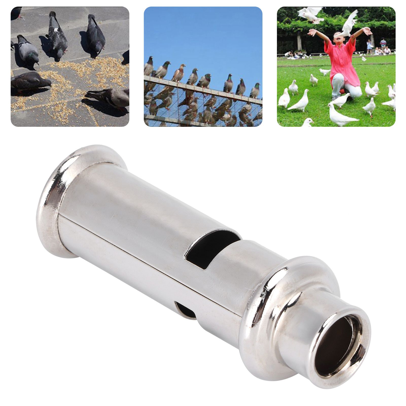 Stainless Steel Ultrasonic Whistle Portable Pigeons Whistle Birds Pet Training view 10