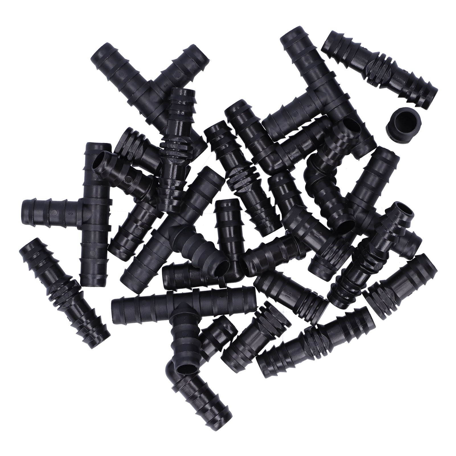 24Pcs/Set Drip Irrigation Fitting Kit 1/2 Tubing Barbed Connectors for Garden view 3