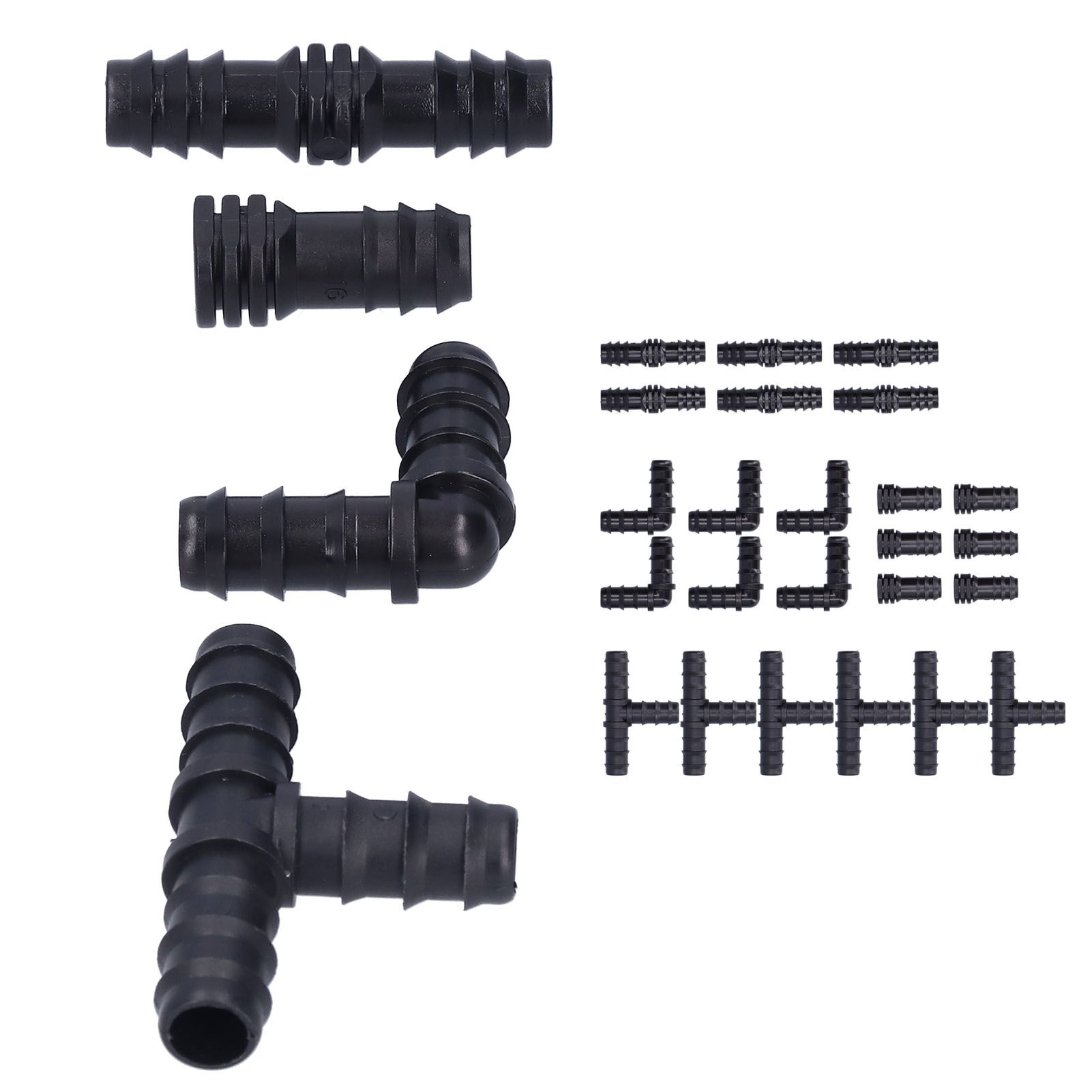 24Pcs/Set Drip Irrigation Fitting Kit 1/2 Tubing Barbed Connectors for Garden view 8