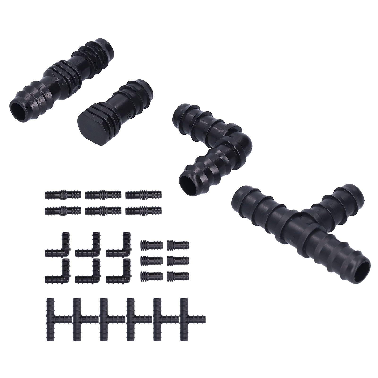 24Pcs/Set Drip Irrigation Fitting Kit 1/2 Tubing Barbed Connectors for Garden view 9