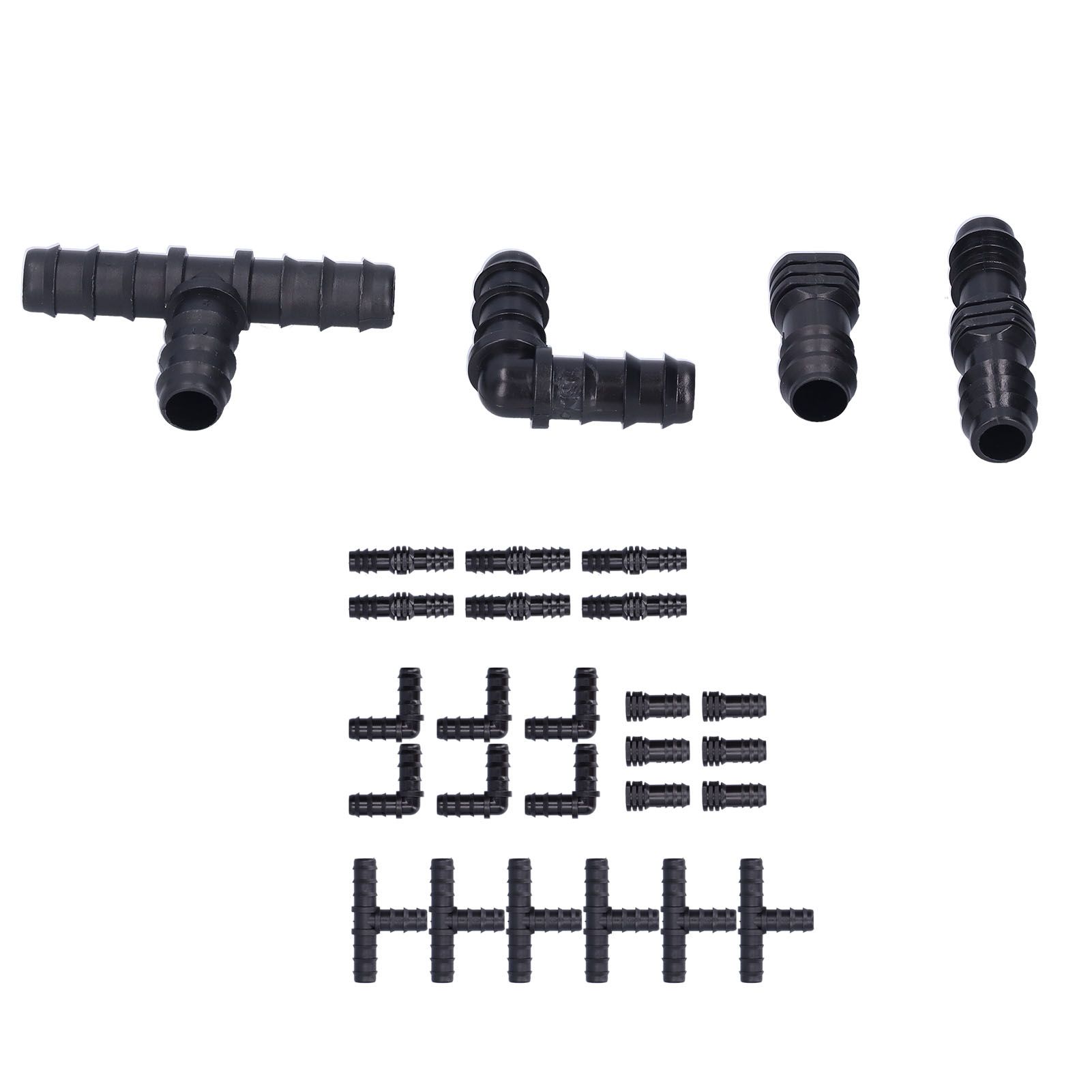 24Pcs/Set Drip Irrigation Fitting Kit 1/2 Tubing Barbed Connectors for Garden view 10