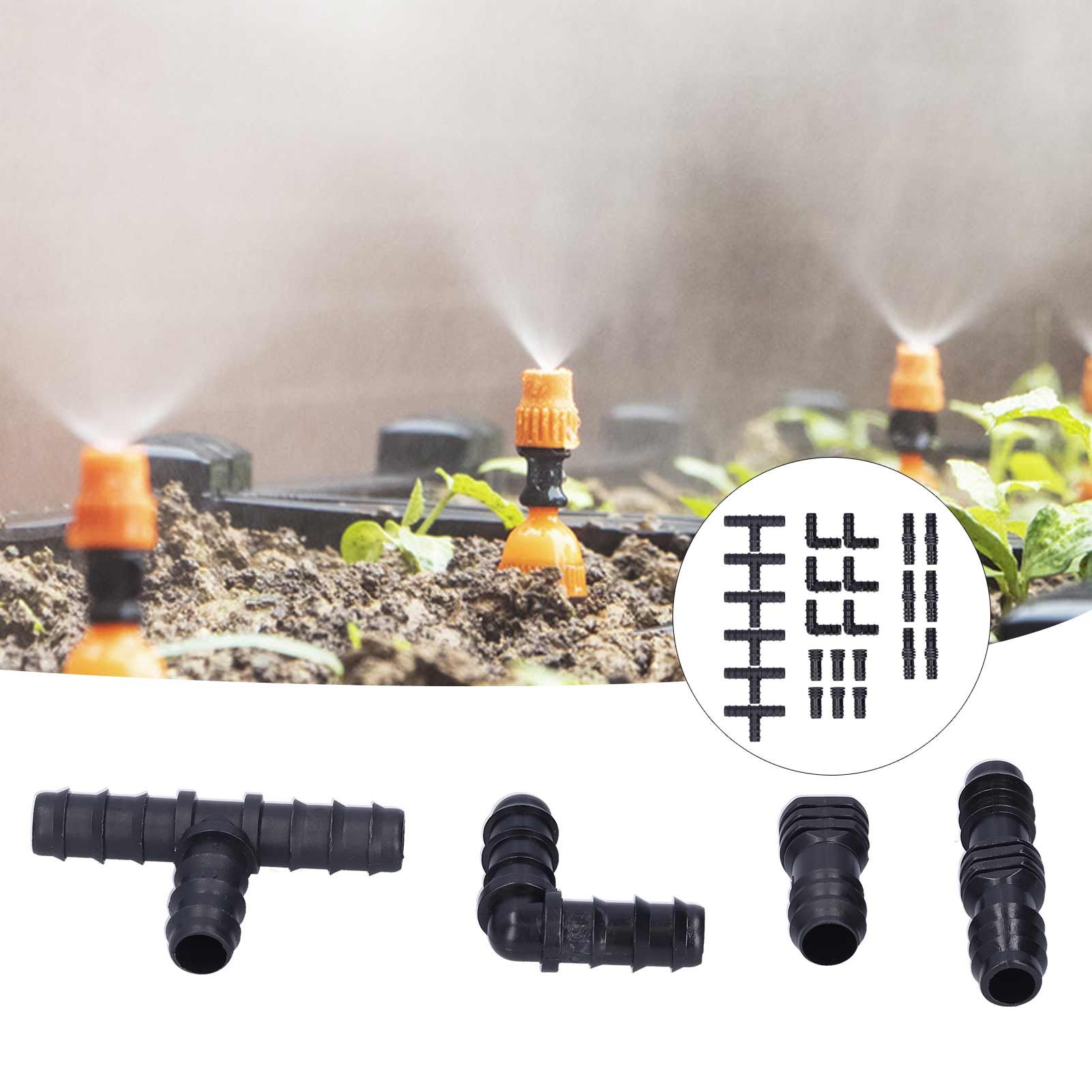 24Pcs/Set Drip Irrigation Fitting Kit 1/2 Tubing Barbed Connectors for Garden view 12