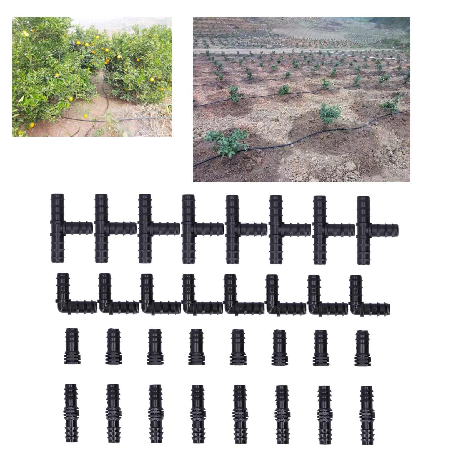 32Pcs/Set Drip Irrigation Tees Connectors Kit 1/2 Tubing Set Garden Greenhouse view 11