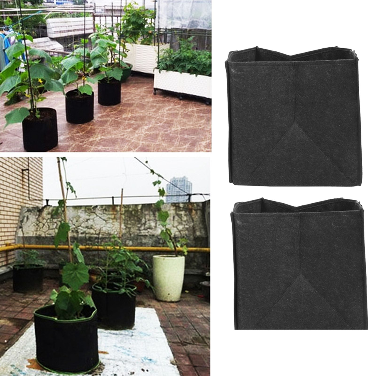2PCS Plant Grow Bags Felt Vegetable Growing Pots with Handles Flower Planting view 11