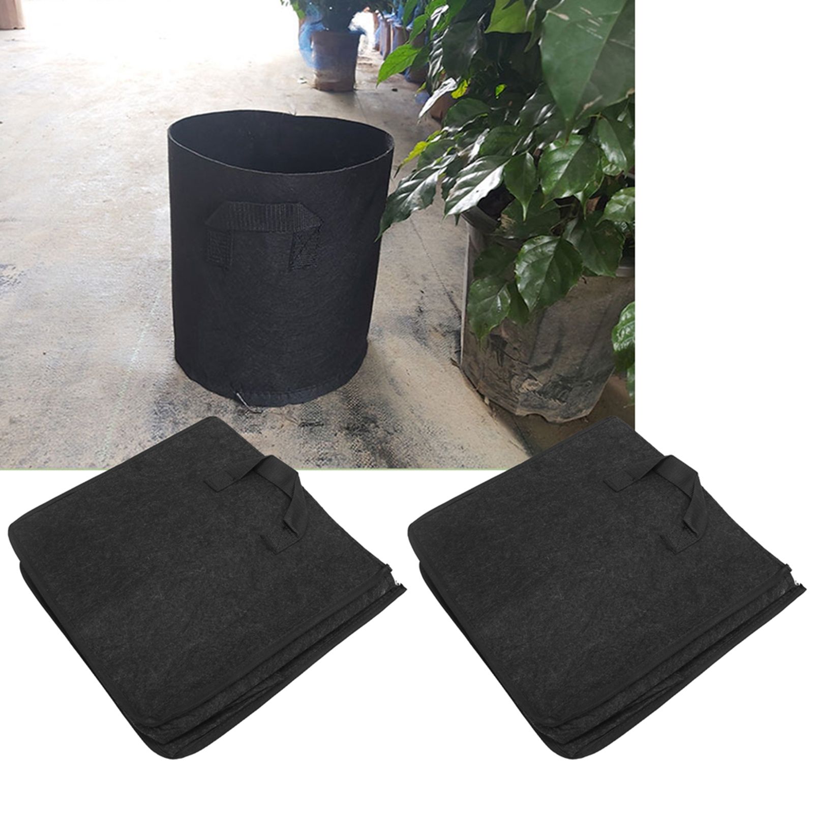 2PCS Plant Grow Bags Felt Vegetable Growing Pots with Handles Flower Planting view 12