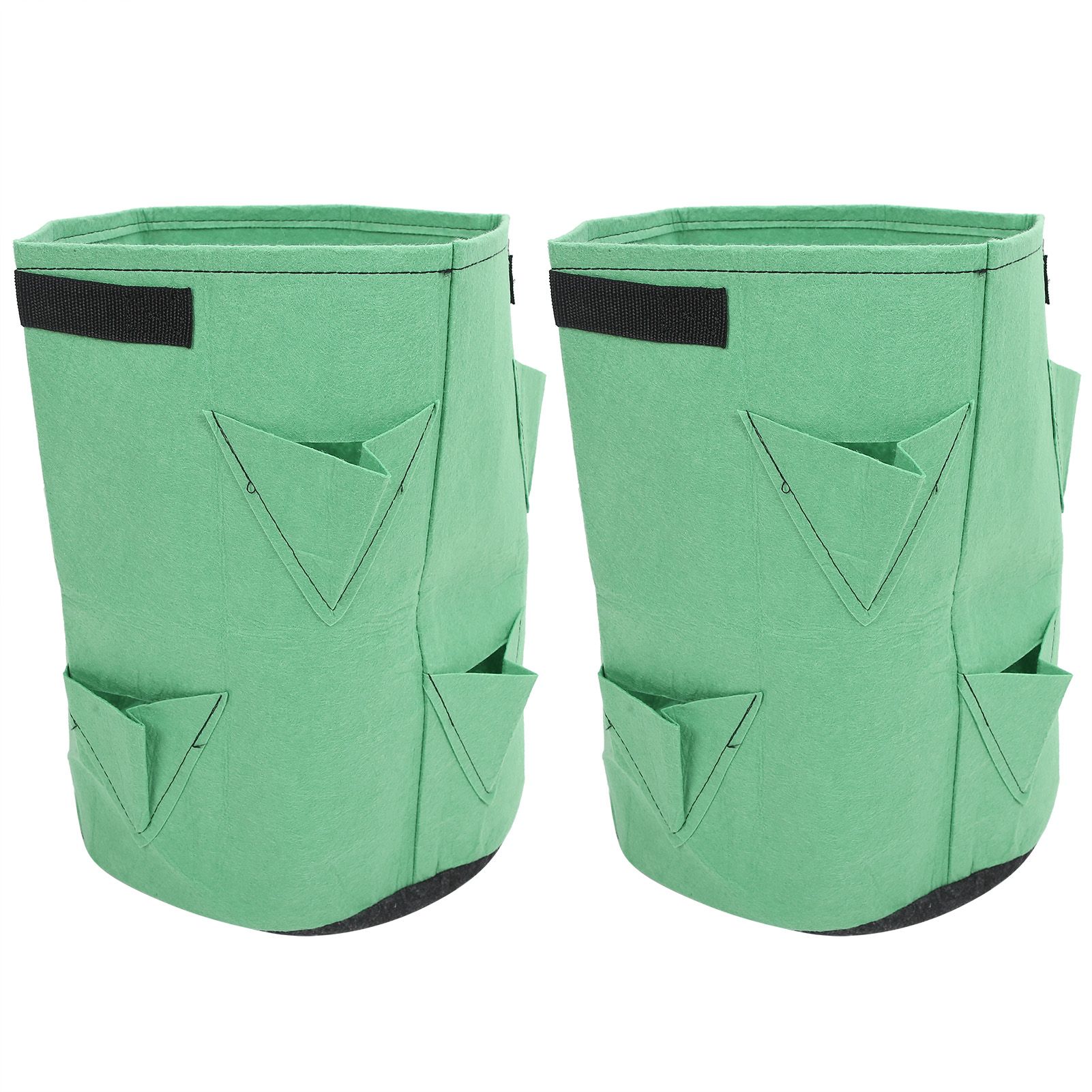 2Pcs 8‑Pockets Strawberry Planting Bag Flower and Vegetable Planting Buckets view 2