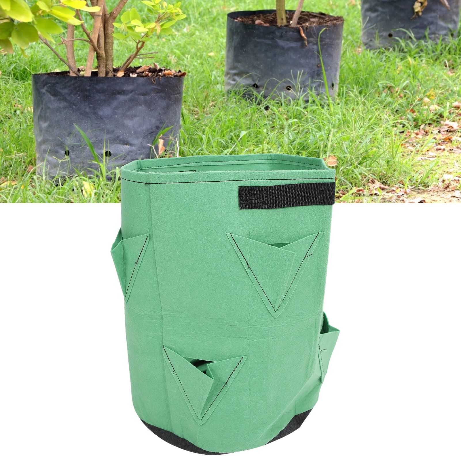 2Pcs 8‑Pockets Strawberry Planting Bag Flower and Vegetable Planting Buckets view 9