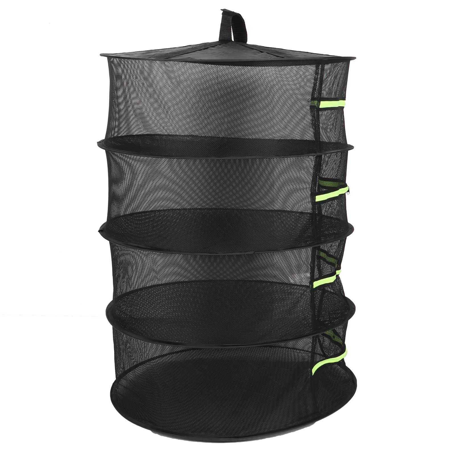 4-Layer Herb Drying Rack with Zippers Foldable Hanging Medicine Dry Mesh Net view 3