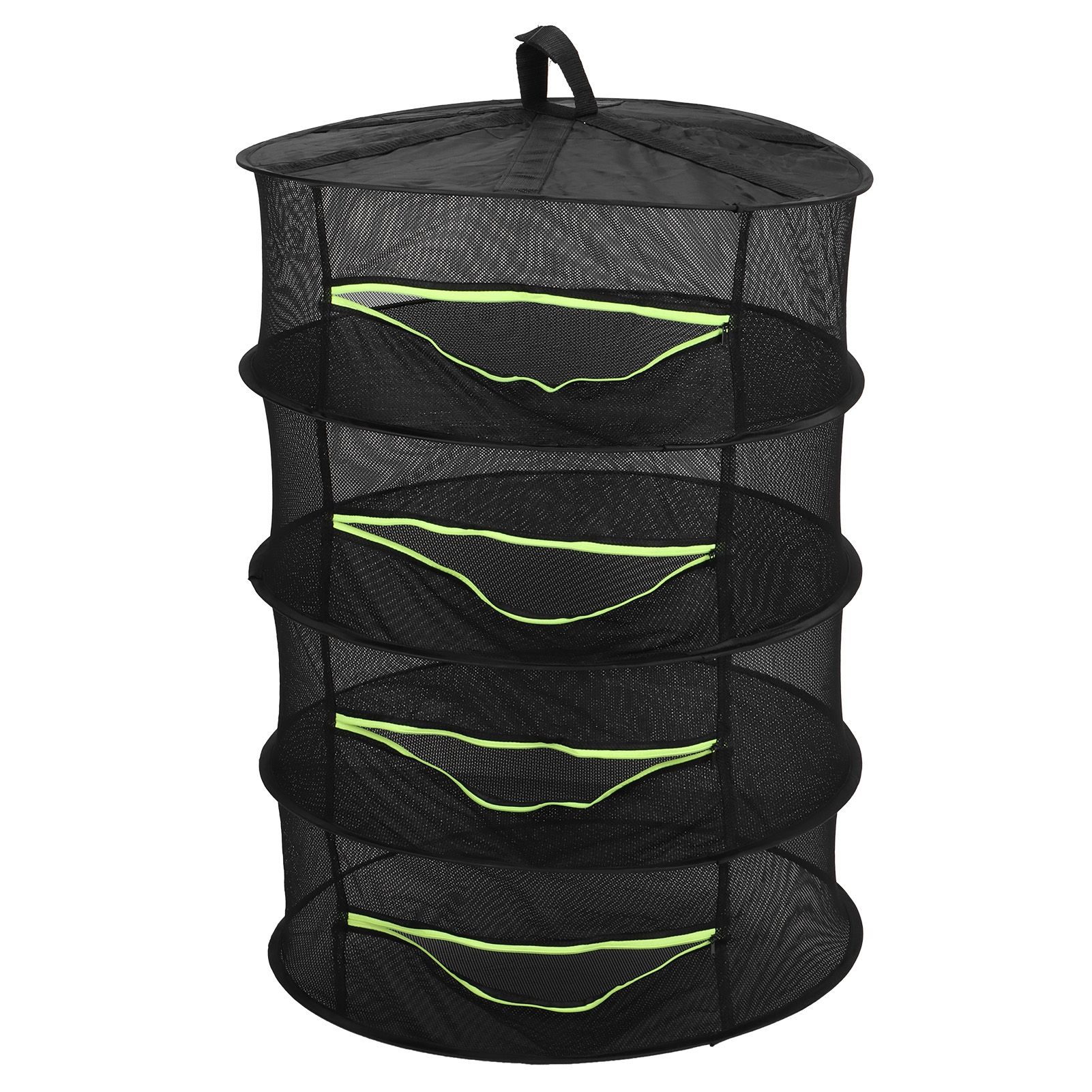 4-Layer Herb Drying Rack with Zippers Foldable Hanging Medicine Dry Mesh Net view 4