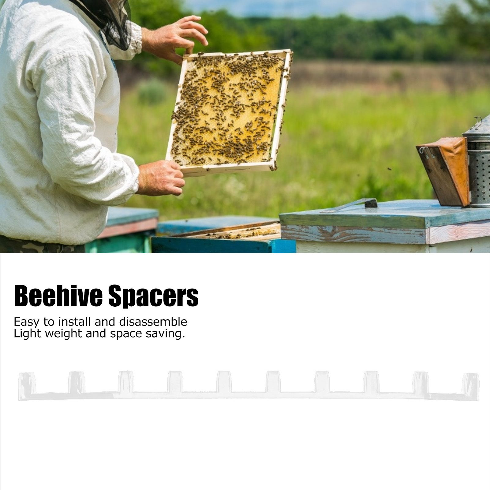 10PCS Beehive Beekeeping Spacers Frame Clips Beehive Frame Shelves Beekeeping view 15