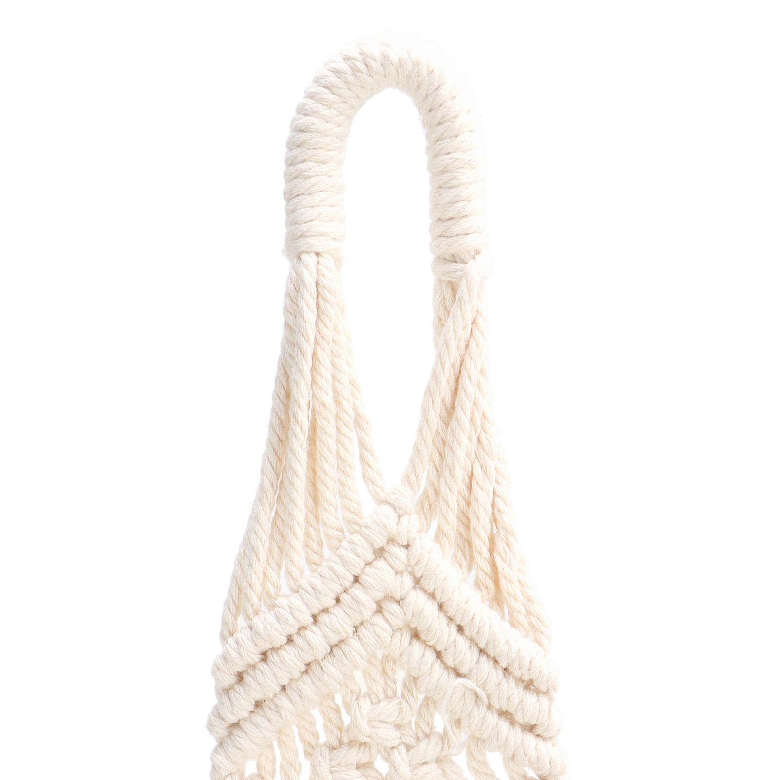 Cotton Rhombus Rope Pattern Plant Hanger with 12 Beads Hanging Flower Pot view 13