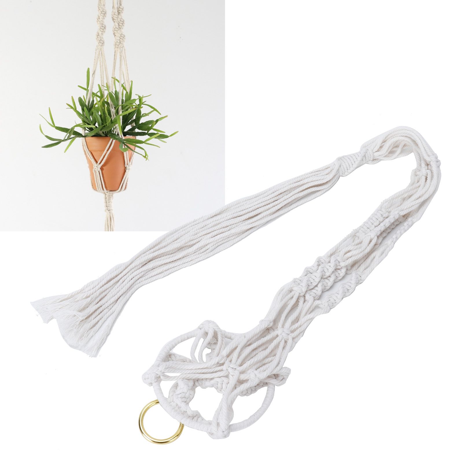 Household Plant Flower Pot Hanger Garden Hanging Basket Holder Indoor Outdoor view 12