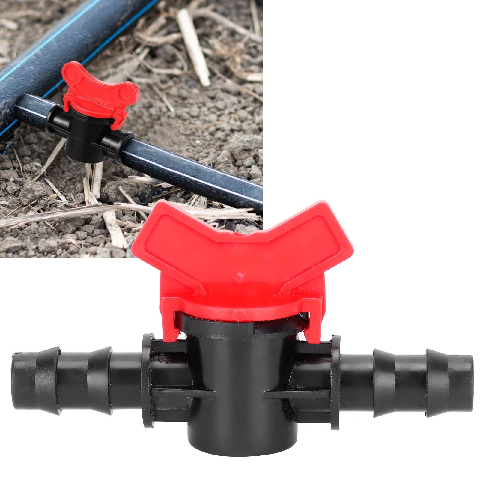 10PCS 1/2 Hose Irrigation Fittings Barbed in Line Valve Garden Irrigation view 11
