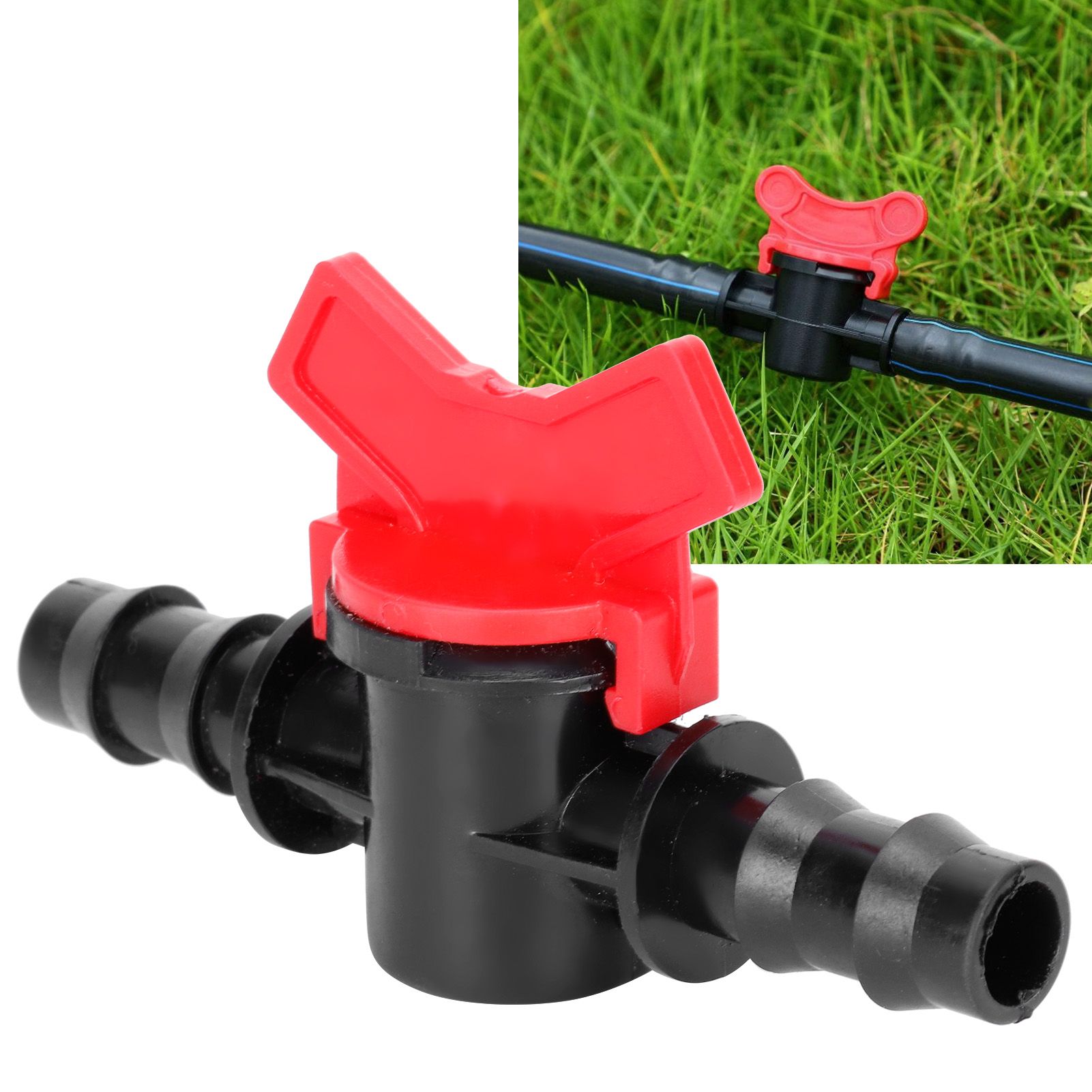 10PCS 1/2 Hose Irrigation Fittings Barbed in Line Valve Garden Irrigation view 12