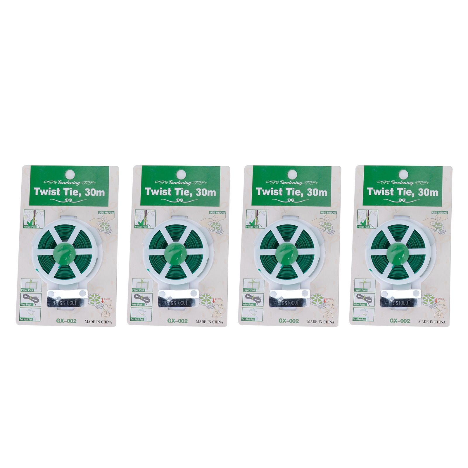 4Pcs Garden Plant Ties with Cutter Climbing Plants Flower Support Strap Ties — image 1