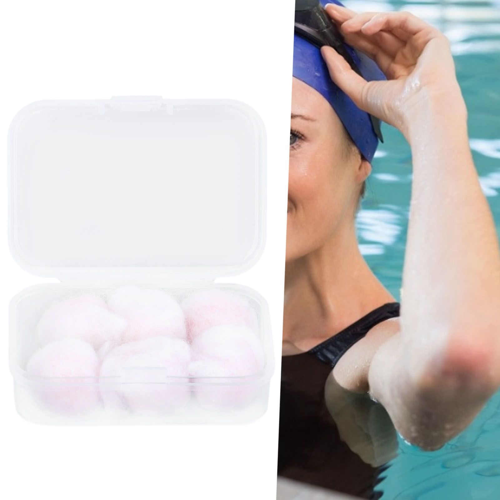 6Pcs Waterproof Earplug Reusable Noise Reduction Wax Cotton Earplugs for Swimming view 12