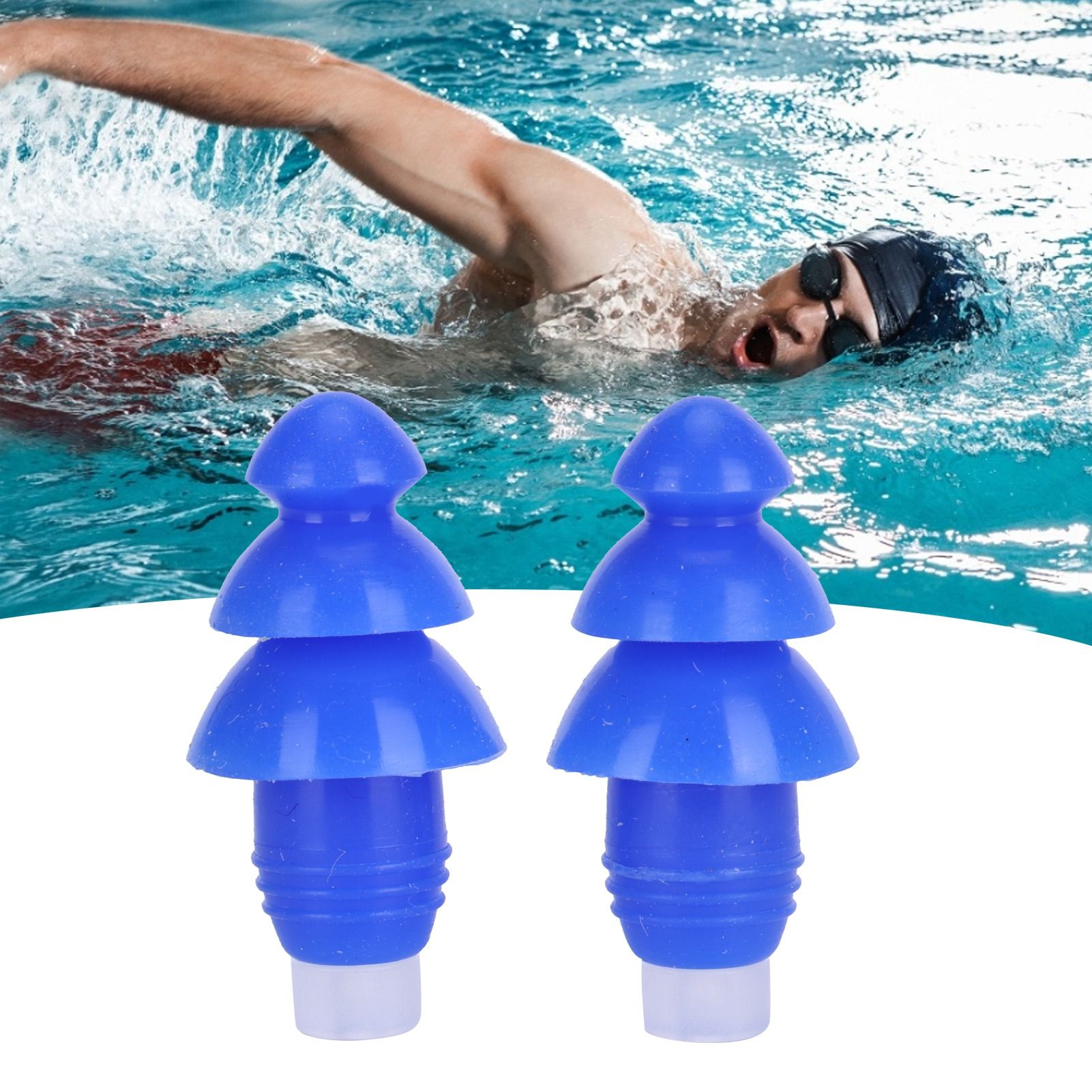 Reusable Ear Plugs Waterproof Silicone Earplugs Noise Reduction for Swimming view 11