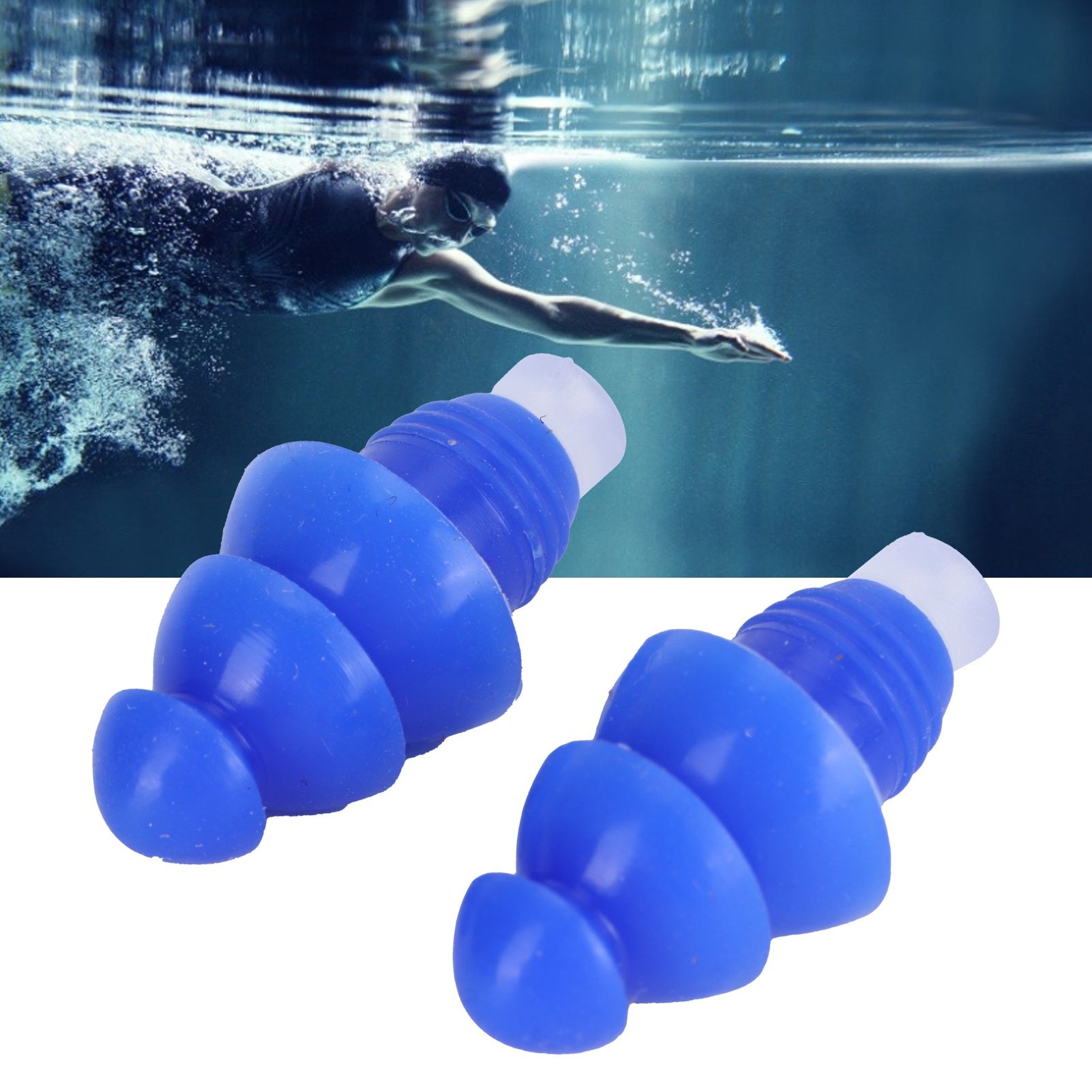 Reusable Ear Plugs Waterproof Silicone Earplugs Noise Reduction for Swimming view 12