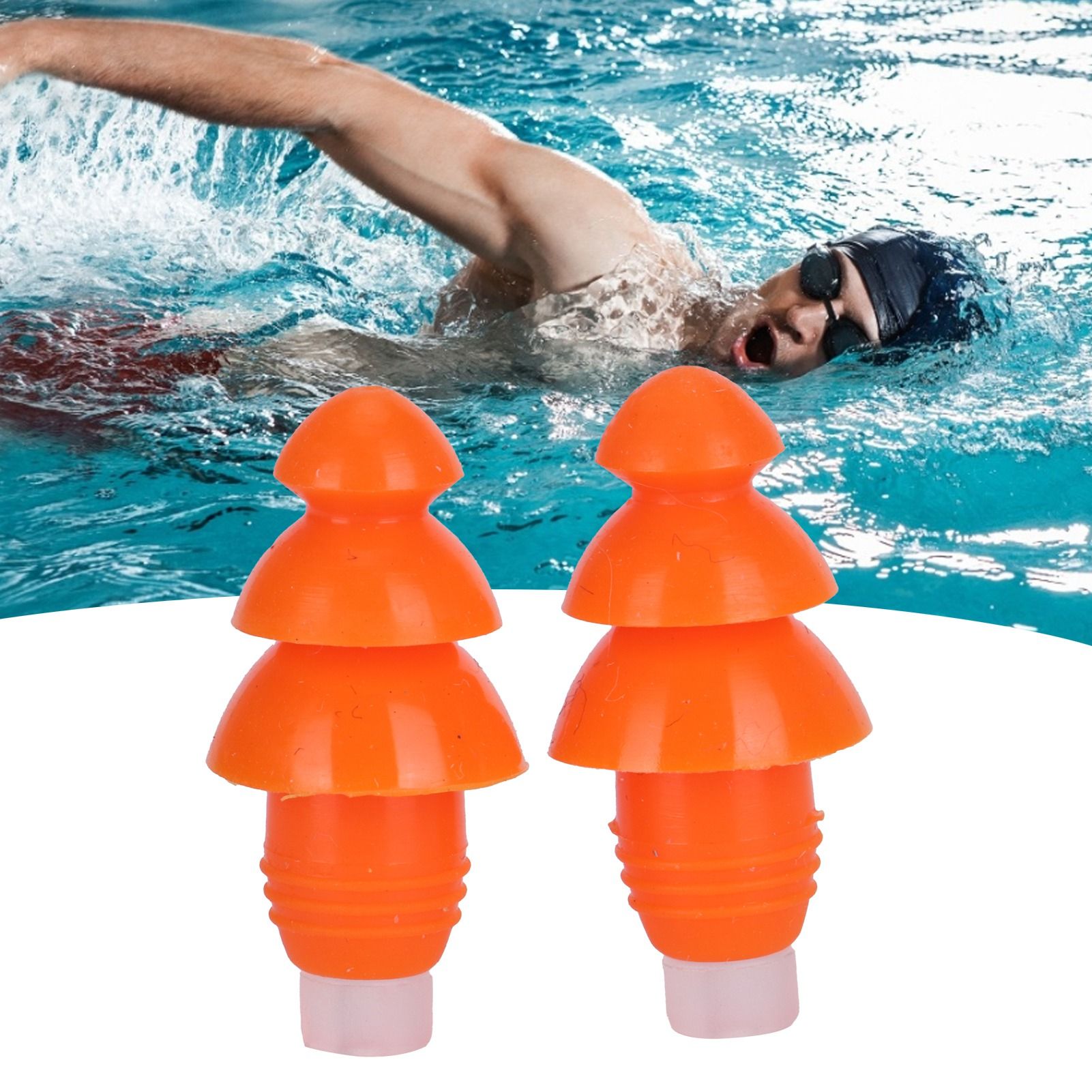 Reusable Ear Plugs Waterproof Silicone Earplugs Noise Reduction for Swimming view 11