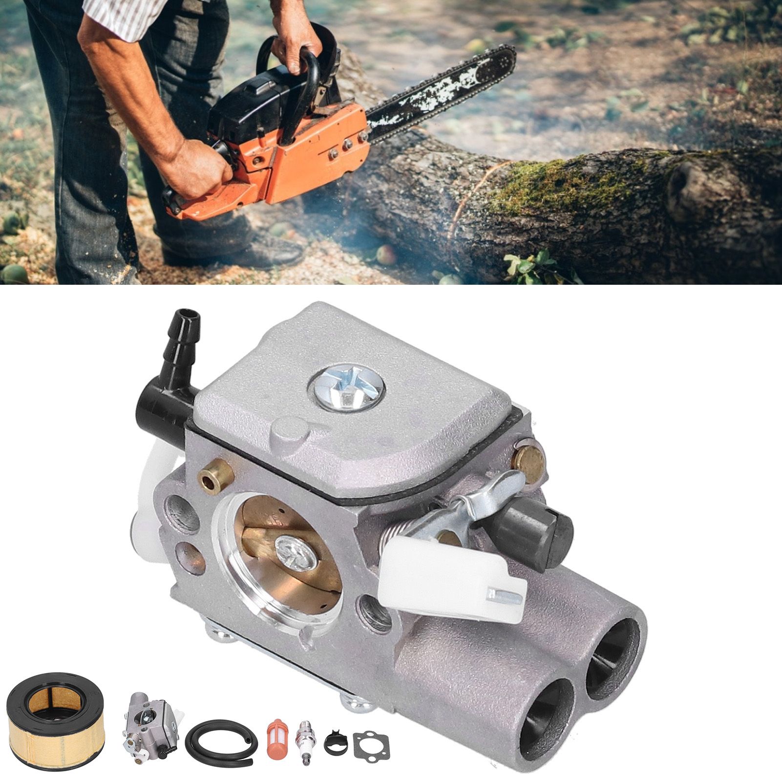 Carburetor Air Filter Fuel Filter Fuel Line Ignition Plug Kit Fit for Stihl view 10