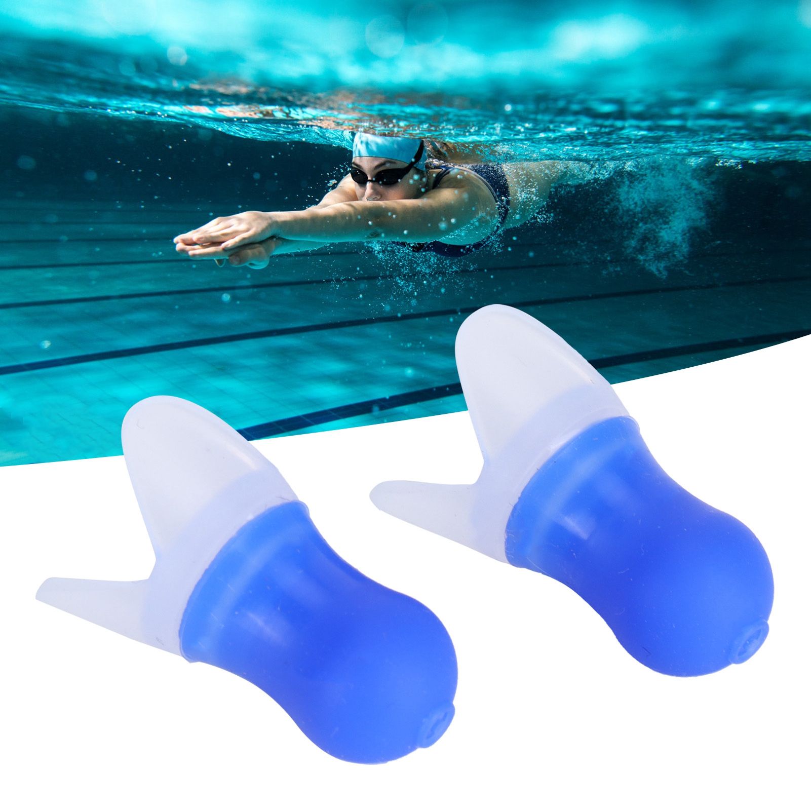 2Pcs Ear Plugs Waterproof Noise Reduction Silicone Protective Earplug for view 11