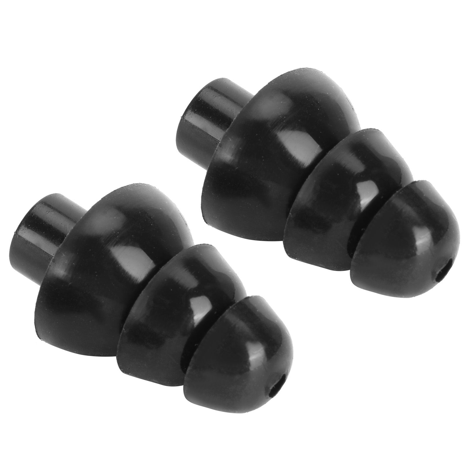 Black Ear Plugs Reusable Noise Reduction Waterproof Swimming Earplugs with Filter view 2