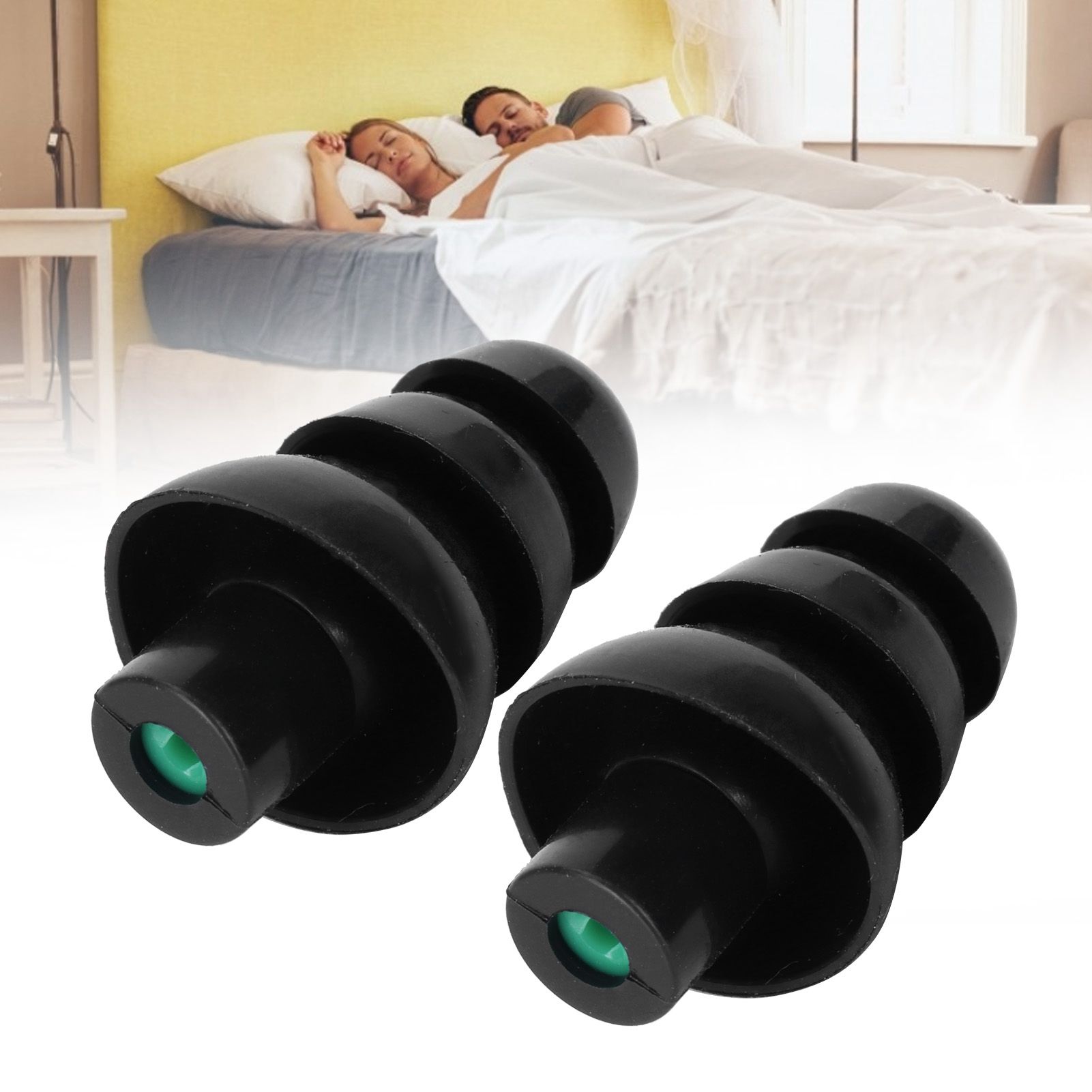 Black Ear Plugs Reusable Noise Reduction Waterproof Swimming Earplugs with Filter view 12