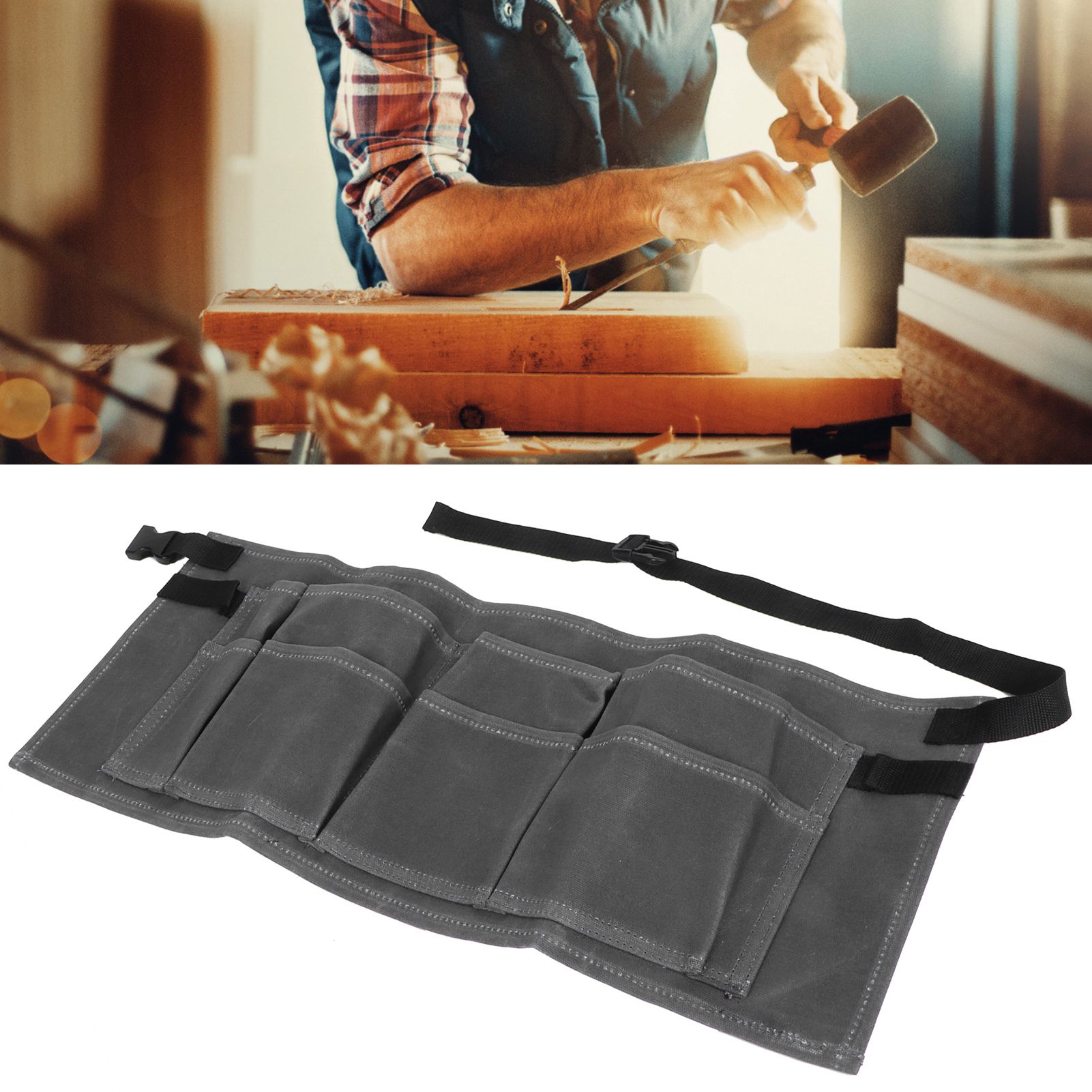 Garden Adjustable Tool Bag MultiPocket Woodworking Tool Belt for Garden view 12