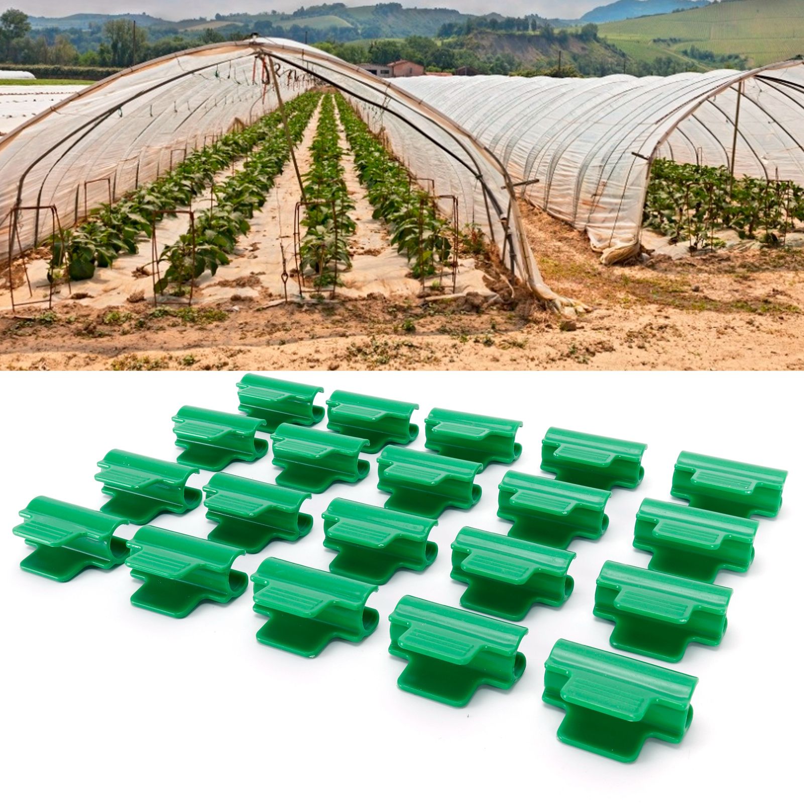 20Pcs Film Clamps Plastic Greenhouse Plant Cover Film Buckle Clip Gardening view 11