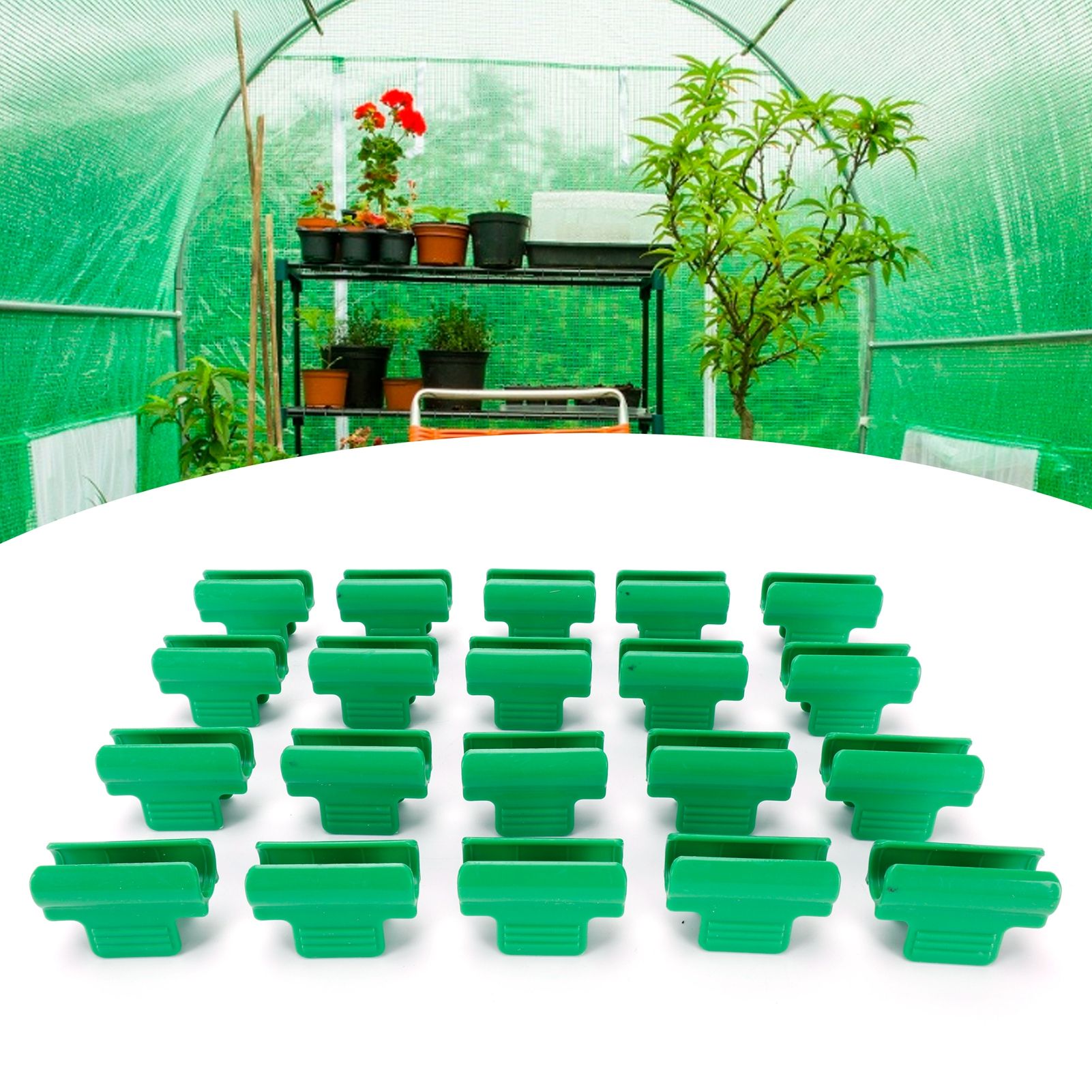 20Pcs Film Clamps Plastic Greenhouse Plant Cover Film Buckle Clip Gardening view 12