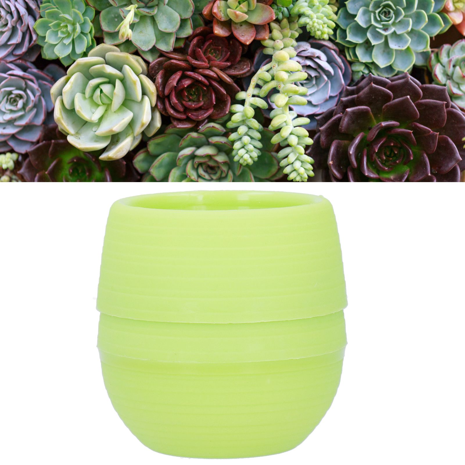 Mini Round Plastic Plant Flower Pot Garden Home Office Decoration Flower Pot view 12