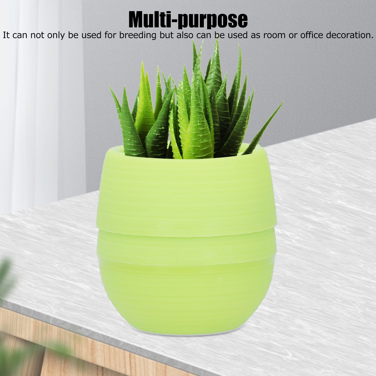 Mini Round Plastic Plant Flower Pot Garden Home Office Decoration Flower Pot view 14