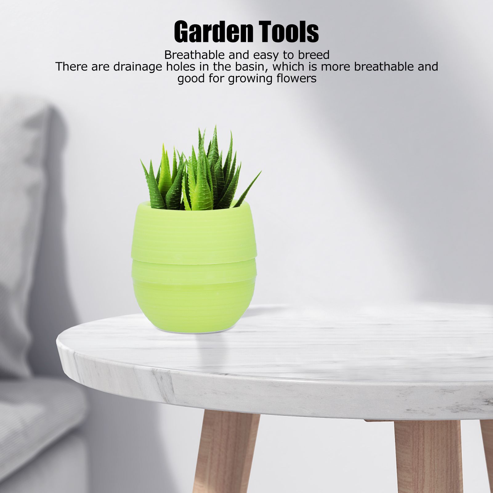 Mini Round Plastic Plant Flower Pot Garden Home Office Decoration Flower Pot view 15