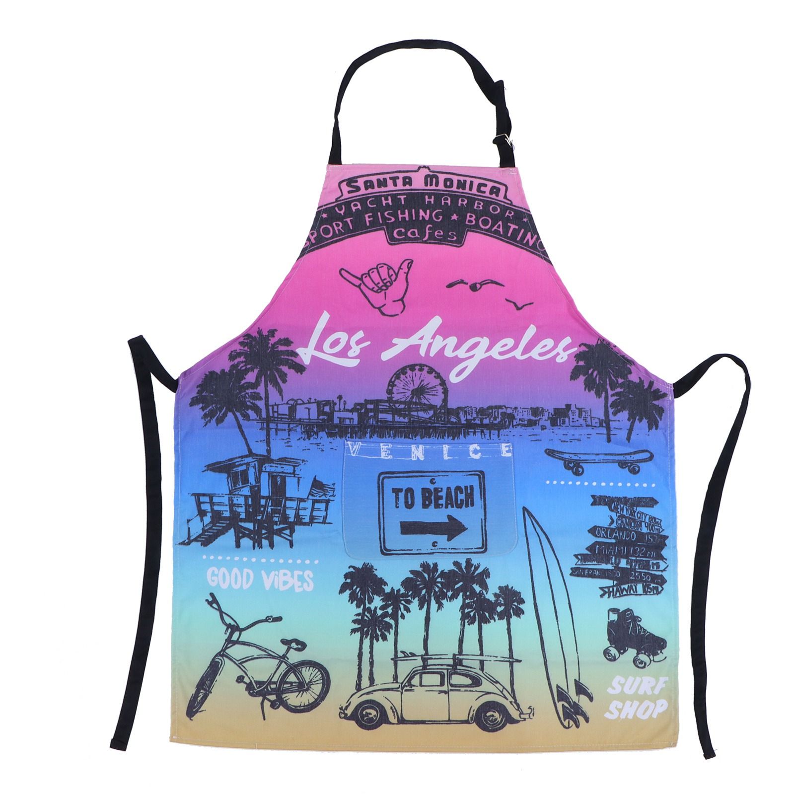 Multifunction Work Apron Adjustable Sleeveless Apron for Garden Cleaning