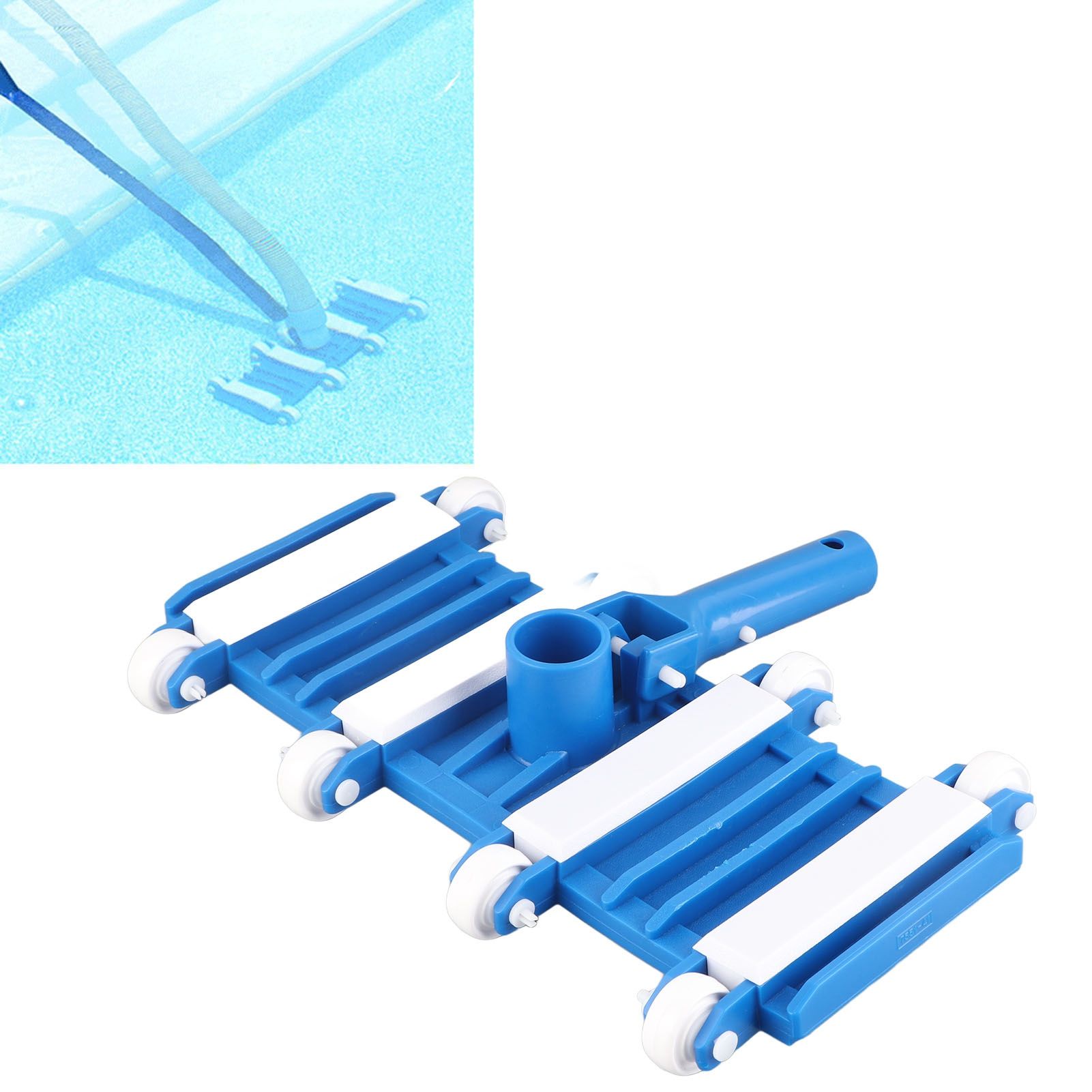 Swimming Pool Vacuum Head with Wheels Removable Adjustable Handle Cleaning Tools view 11