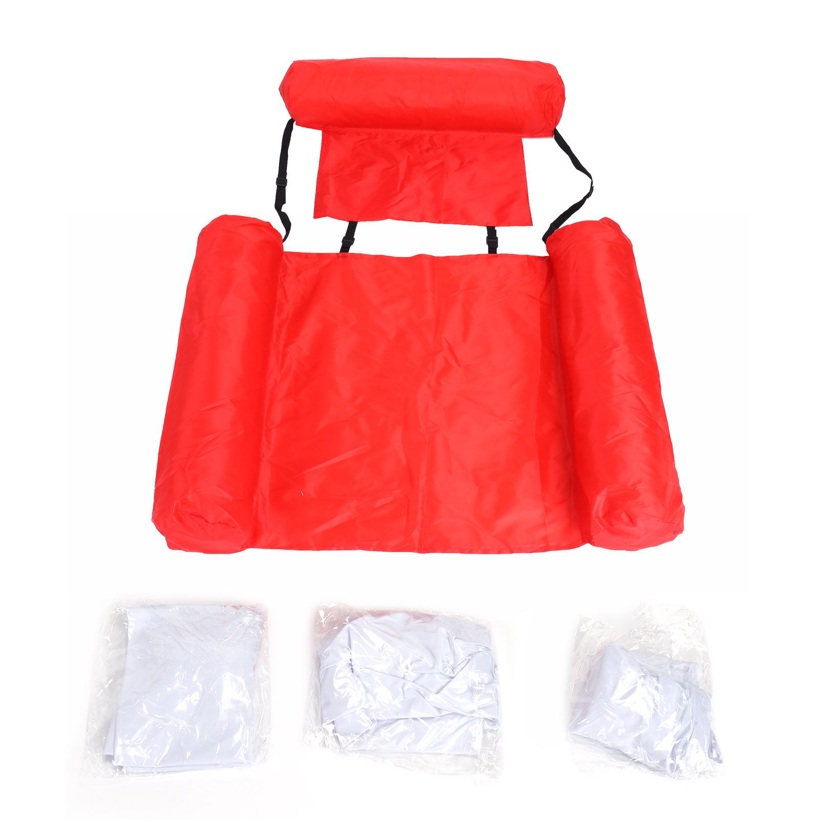 PVC Inflatable Foldable Floating Row Swimming Pool Water Hammock Lounger Chair