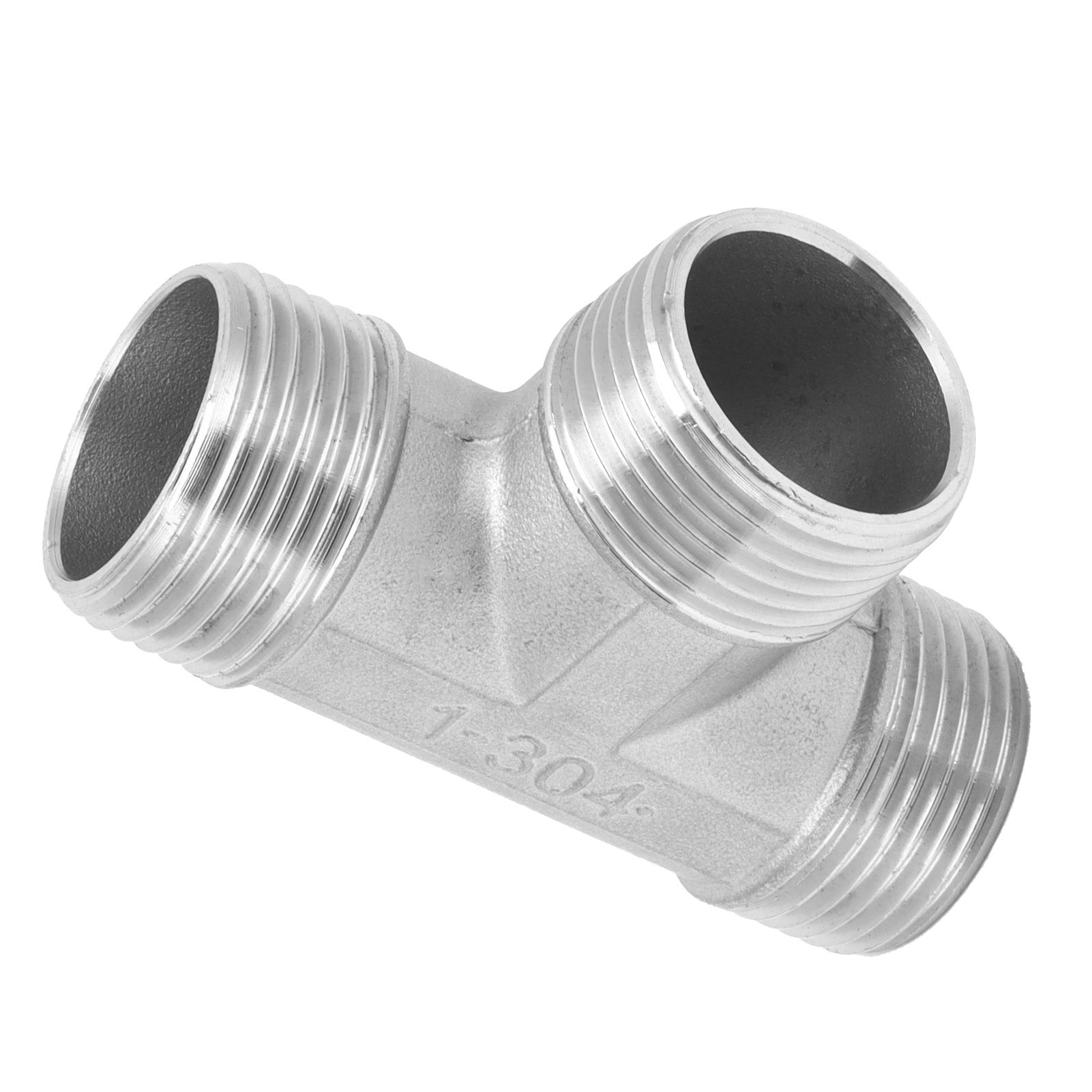 T Shaped Connector G1in Male Thread Stainless Steel Tee Adapter Hardware Pipe view 7