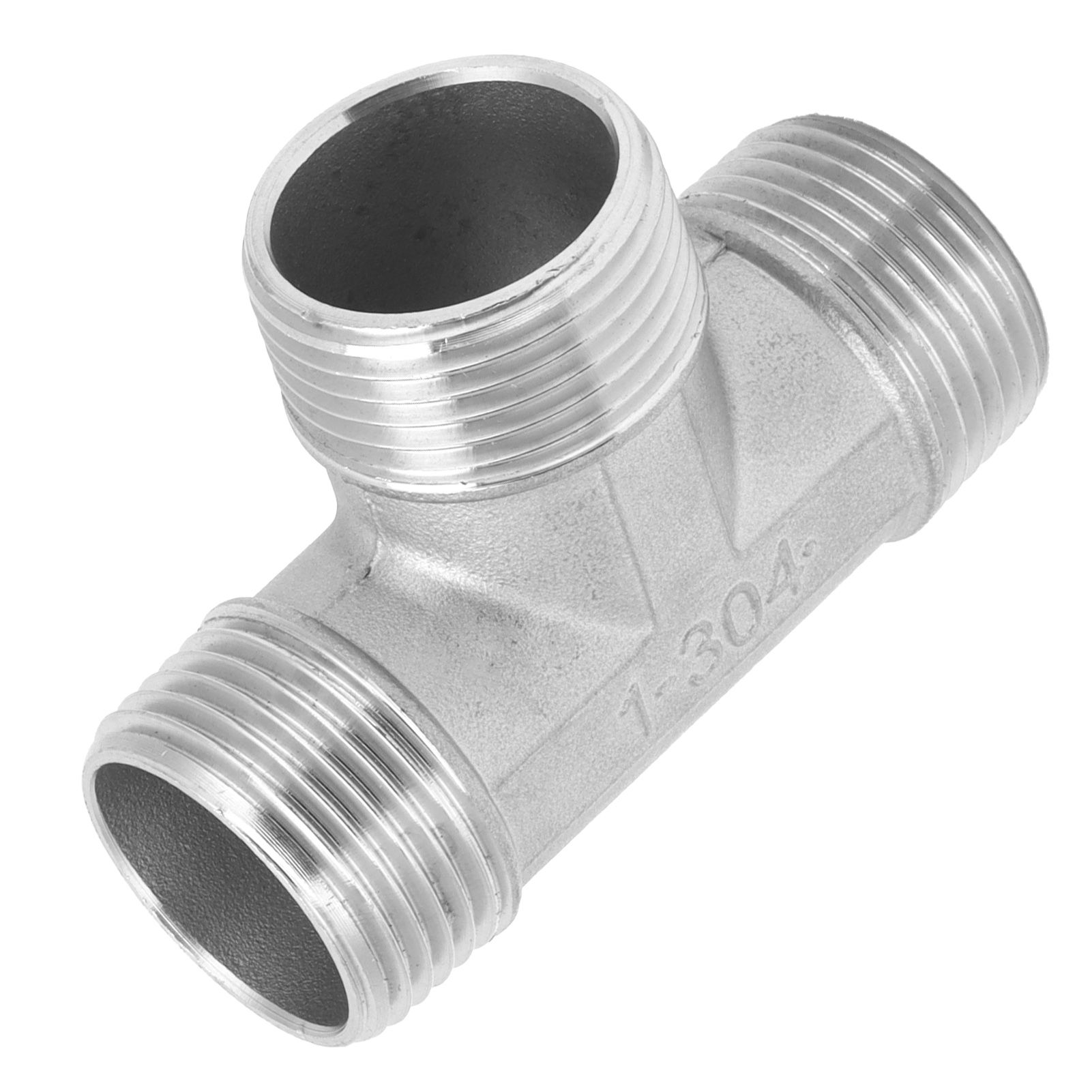 T Shaped Connector G1in Male Thread Stainless Steel Tee Adapter Hardware Pipe view 8