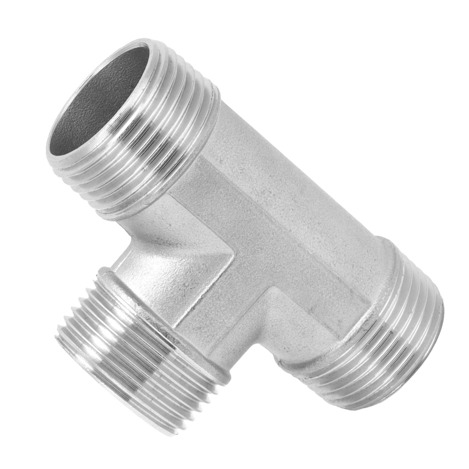 T Shaped Connector G1in Male Thread Stainless Steel Tee Adapter Hardware Pipe view 9