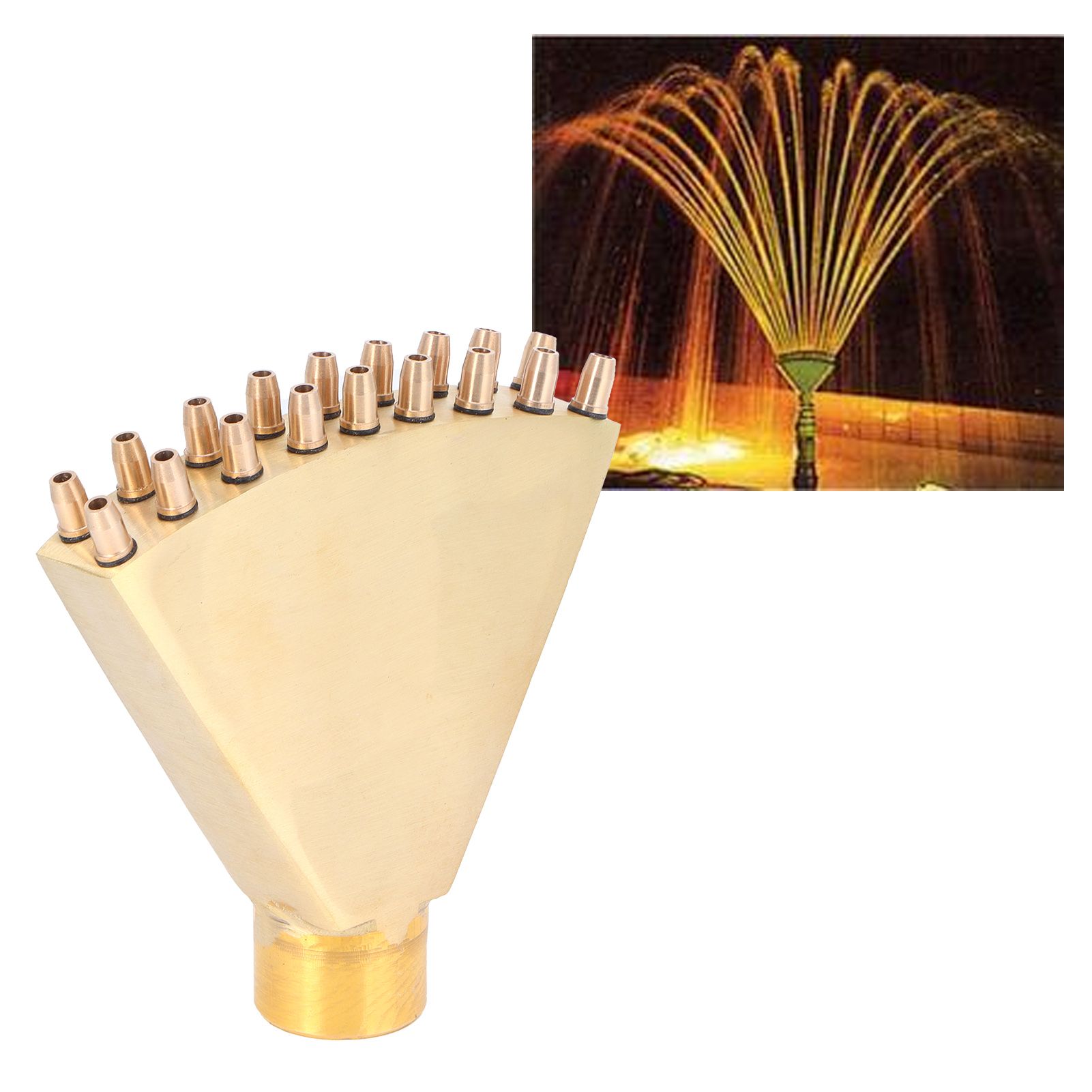 Brass Fountain Sprinkler G1in Female Thread Adjustable Scattering Landscape view 11